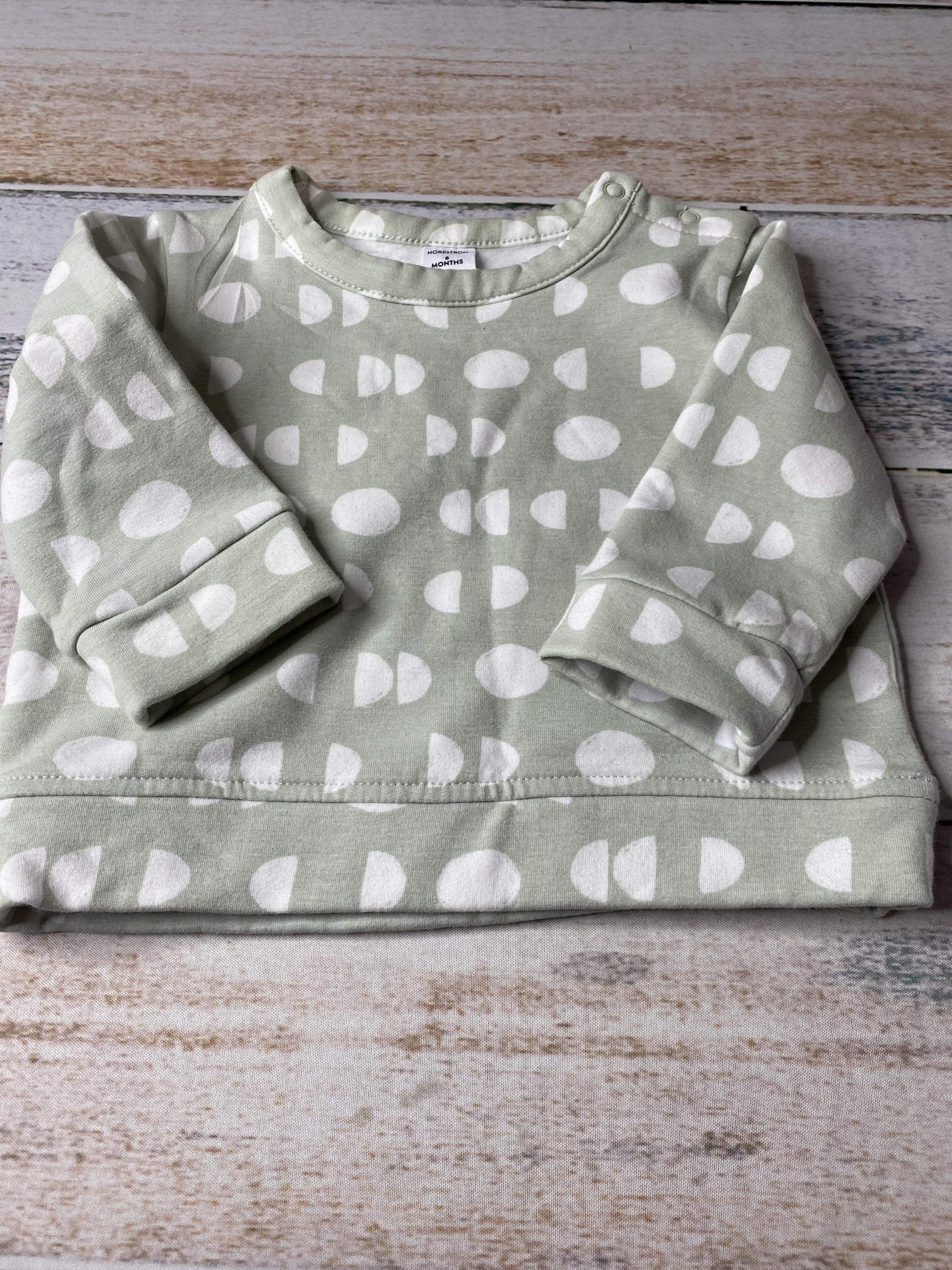 Nordstrom Unisex Mint | White | Geometric Sweater Size: 6 months Mint | White | Geometric