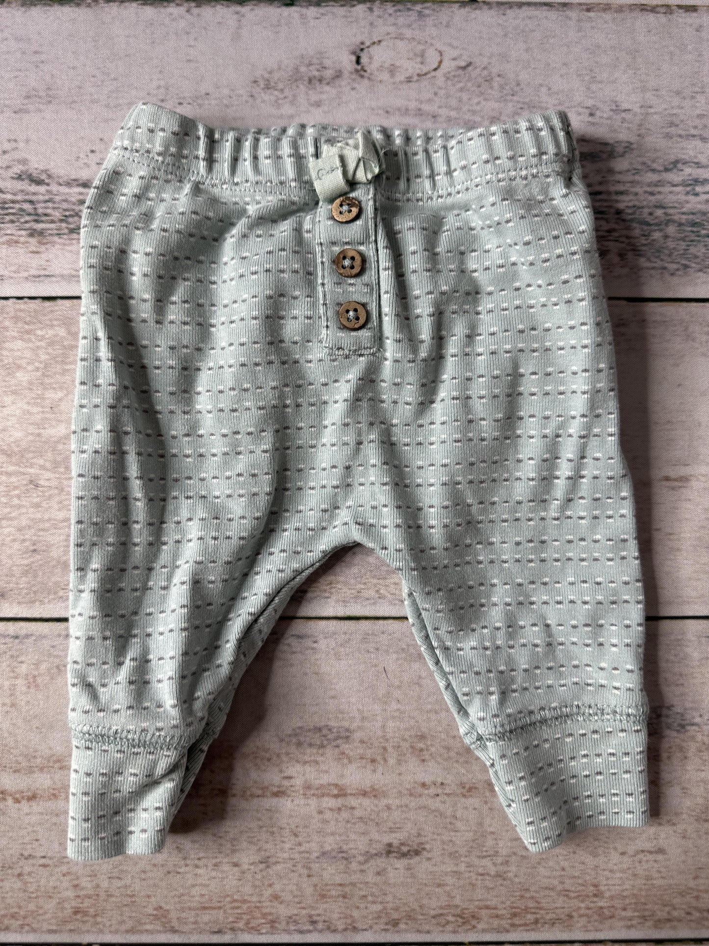 Oliver & Rain Unisex Mint | White | Pattern Pants Size: 3 months Mint | White | Pattern