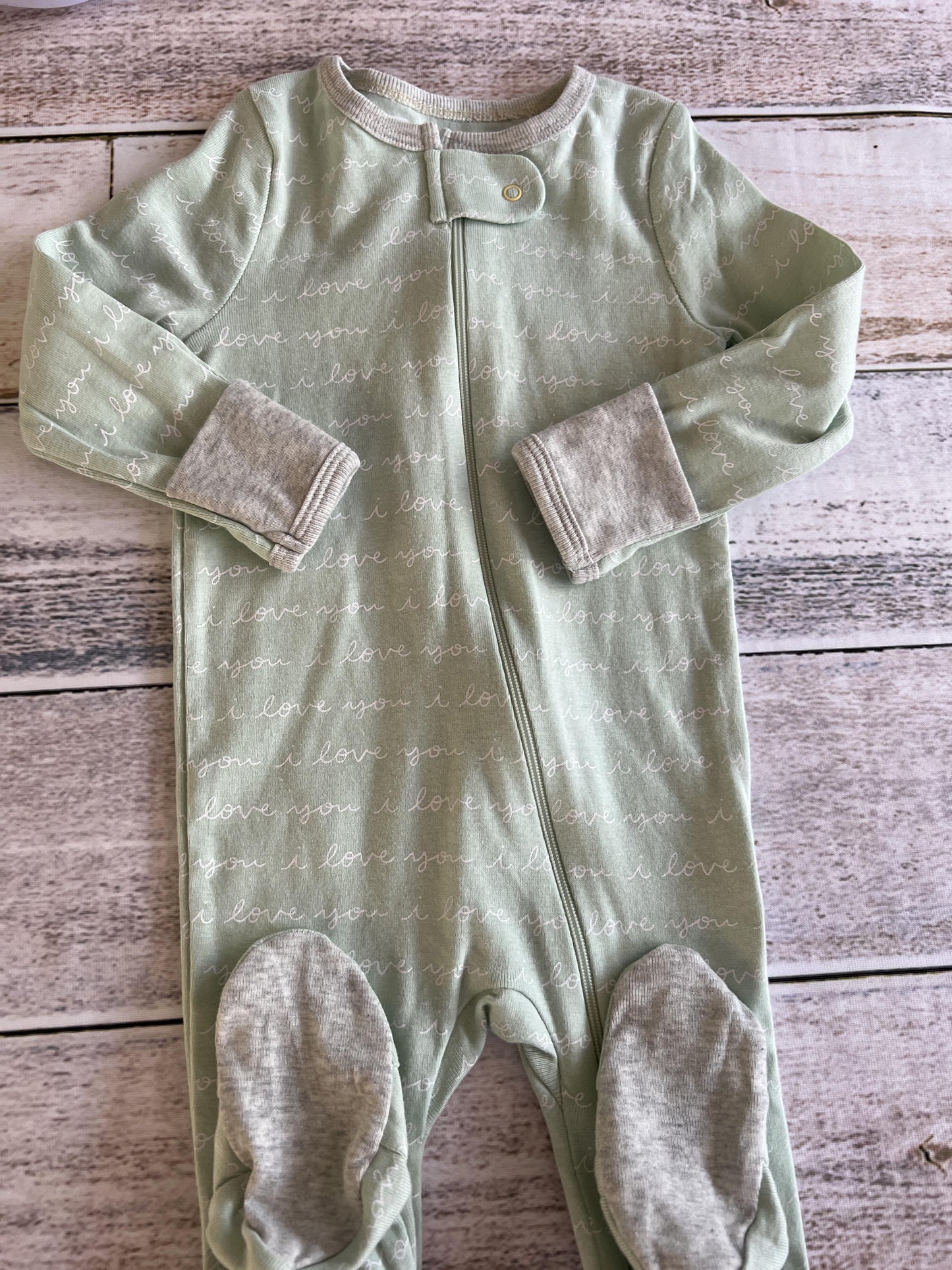 Cloud Island Unisex Mint | White | Pattern Pajamas Size: 6-9 months Mint | White | Pattern