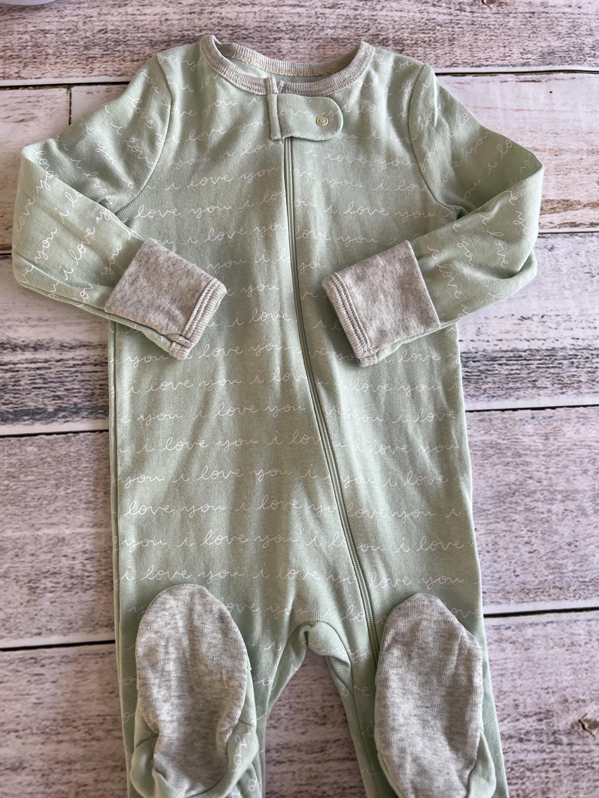 Cloud Island Unisex Mint | White | Pattern Pajamas Size: 6-9 months Mint | White | Pattern