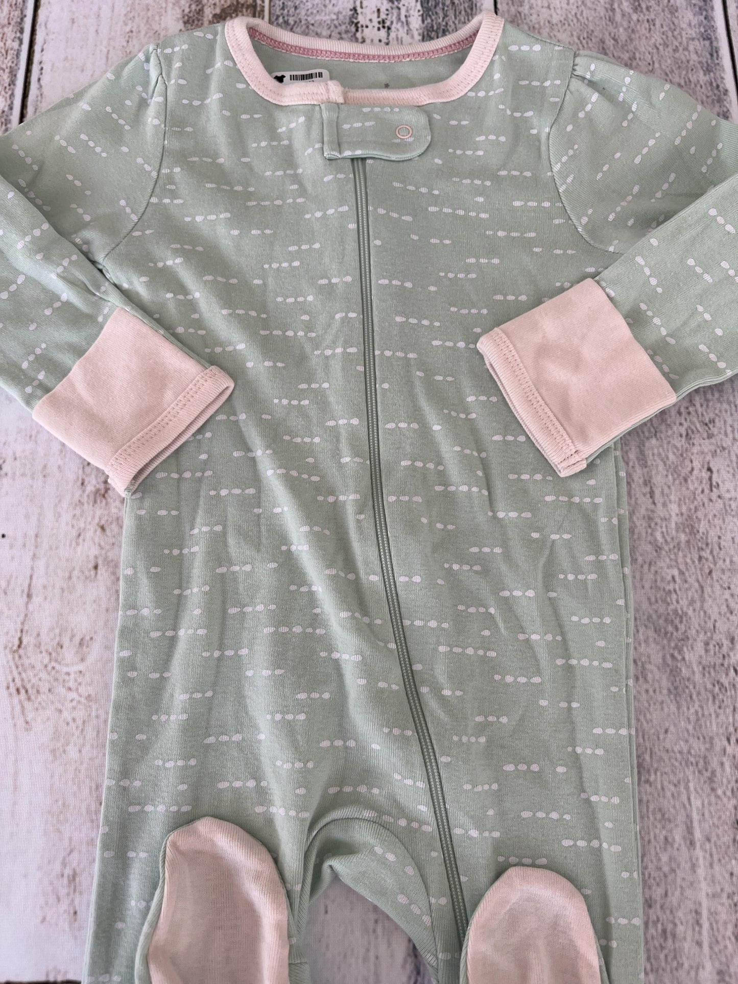 Cloud Island Girls Mint | White | Pattern Pajamas Size: 6-9 months Mint | White | Pattern
