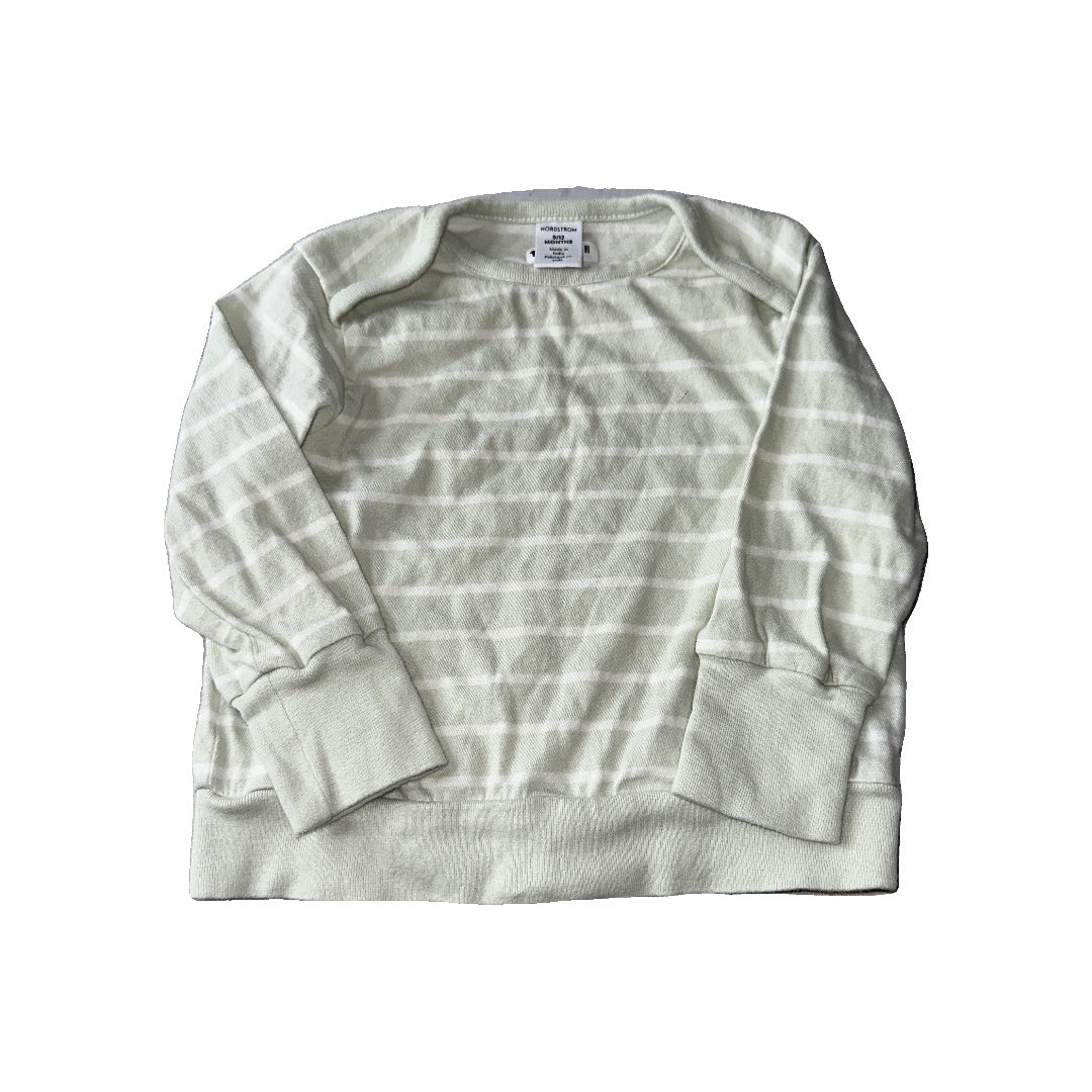 Nordstrom Unisex Mint | White | Stripe Sweater Size: 9-12 Months Mint | White | Stripe