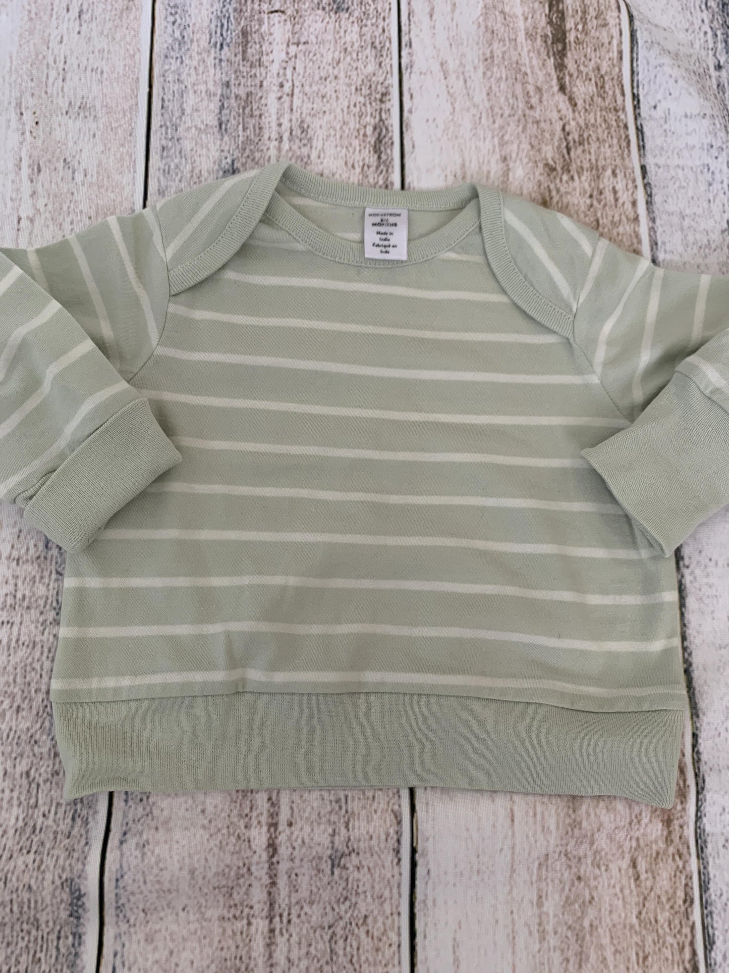 Nordstrom Unisex Mint | White | Stripe Sweater Size: 3-6 months Mint | White | Stripe
