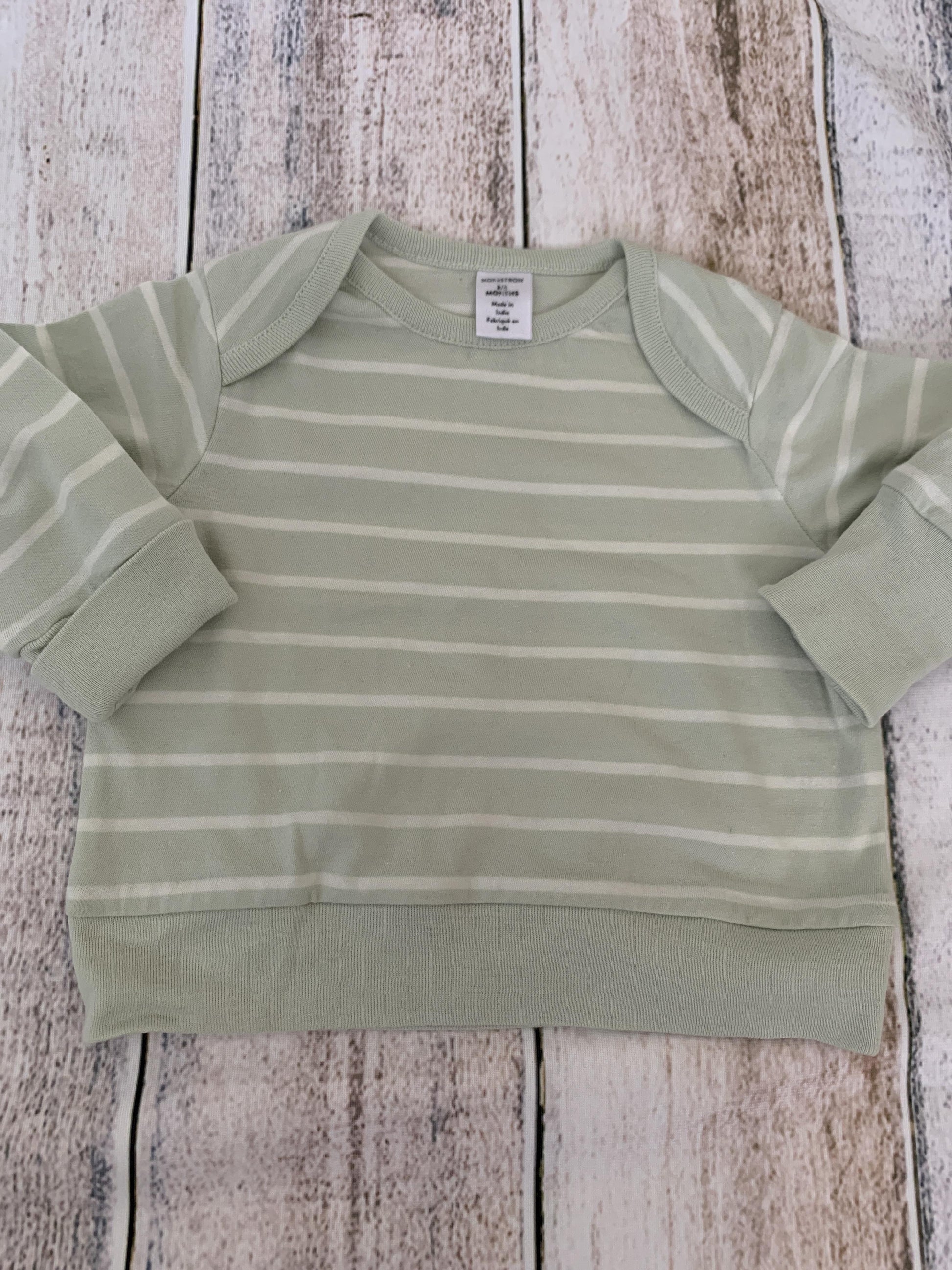 Nordstrom Unisex Mint | White | Stripe Sweater Size: 3-6 months Mint | White | Stripe
