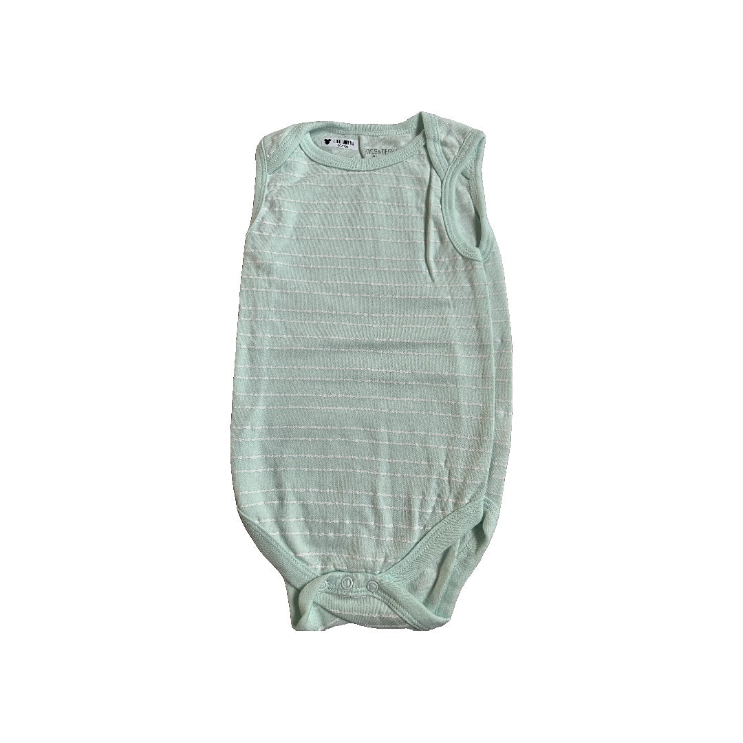 Kylee & Deena Boys Mint | White | Stripe Onesie Size: 6-9 months Mint | White | Stripe