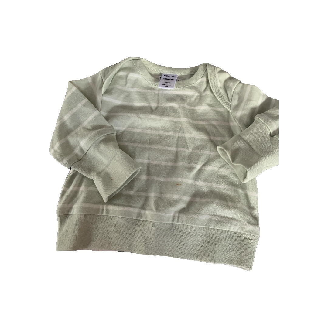 Nordstrom Unisex Mint | White | Stripe Sweater Size: Newborn Mint | White | Stripe