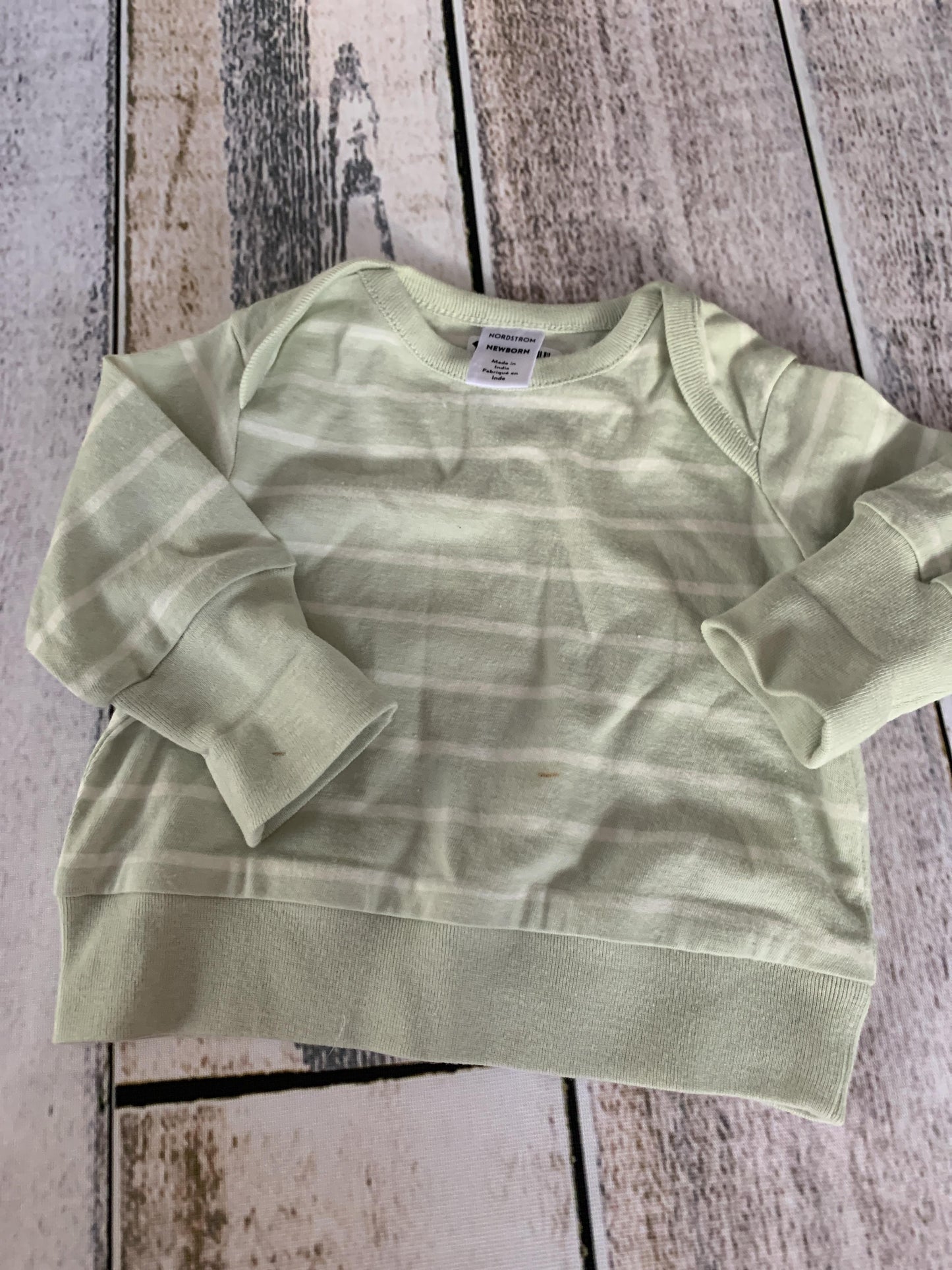Nordstrom Unisex Mint | White | Stripe Sweater Size: Newborn Mint | White | Stripe