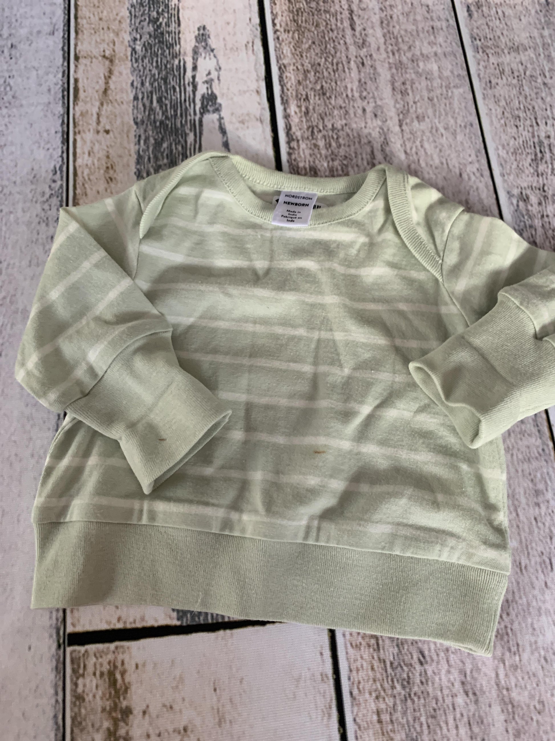 Nordstrom Unisex Mint | White | Stripe Sweater Size: Newborn Mint | White | Stripe