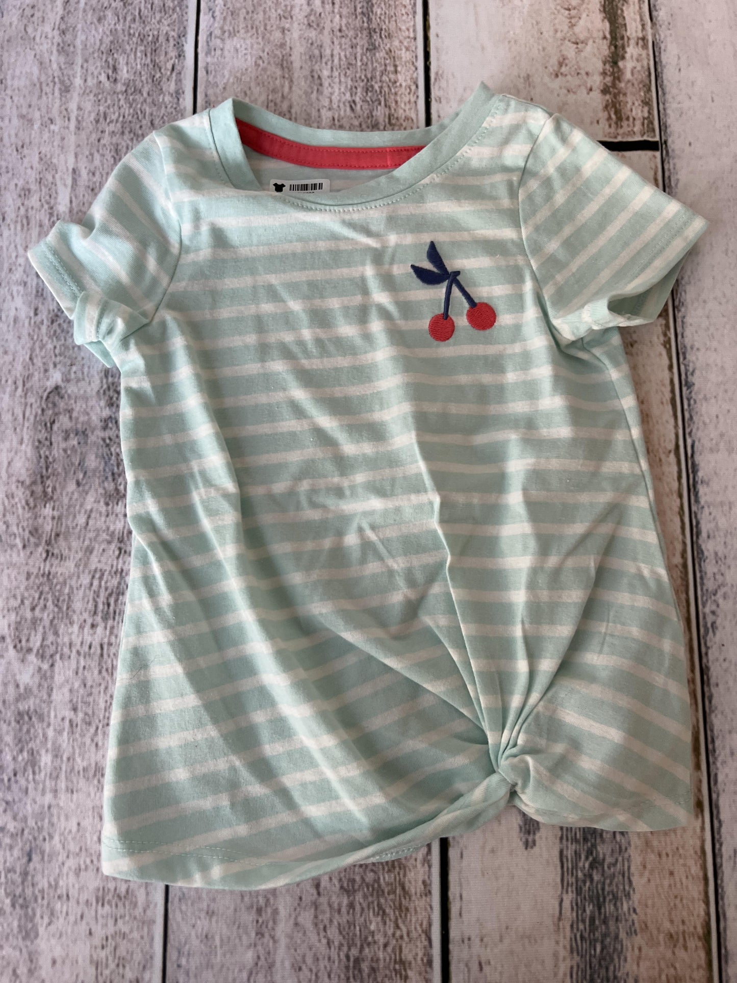 Cat & Jack Girls Mint | White | Stripe T-Shirt Size: 18 months Mint | White | Stripe
