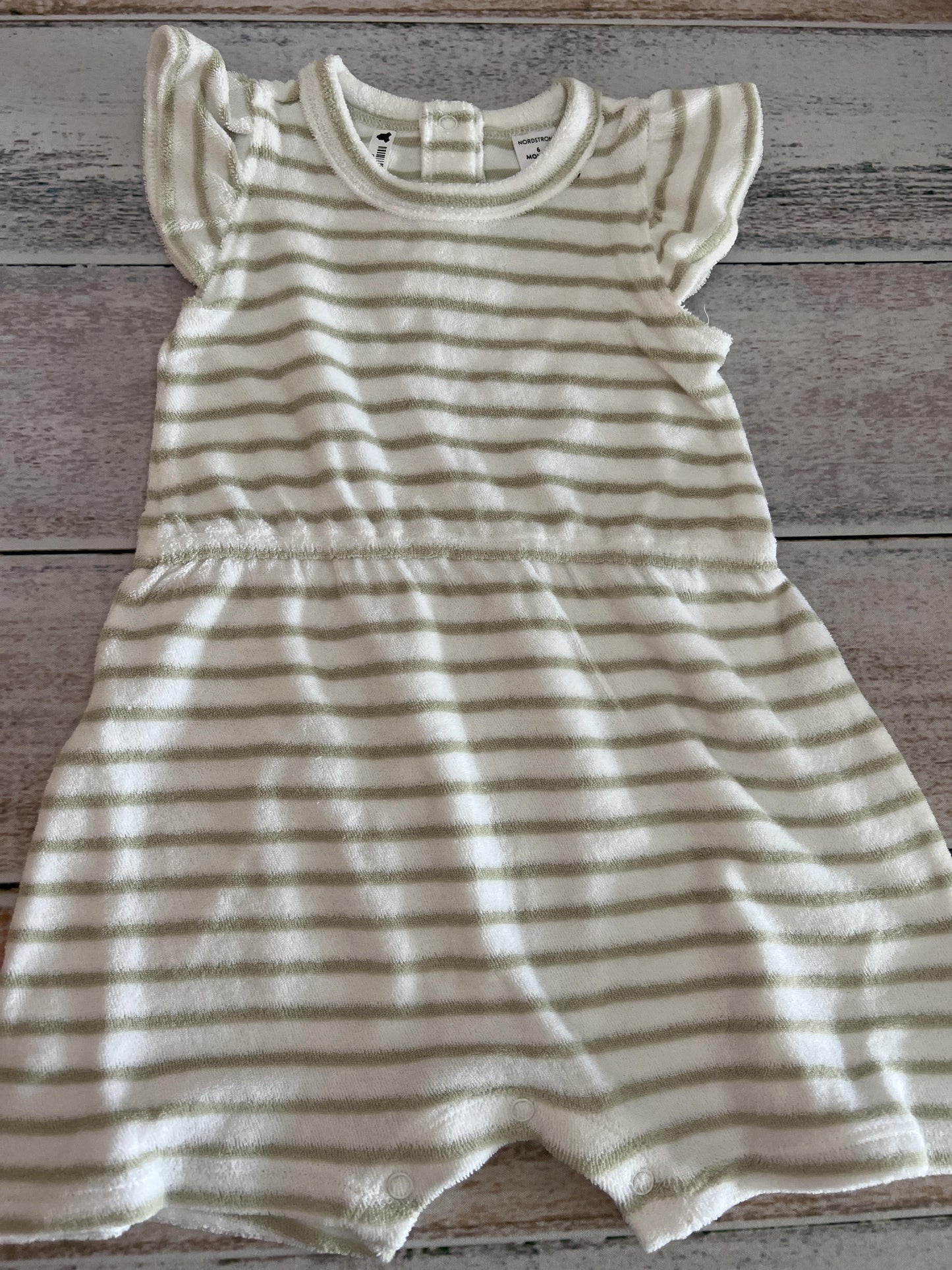 Nordstrom Girls Mint | White | Stripe Romper Size: 6 months Mint | White | Stripe