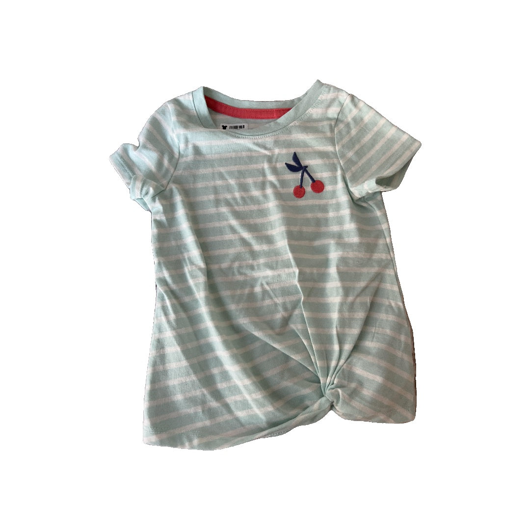Cat & Jack Girls Mint | White | Stripe T-Shirt Size: 18 months Mint | White | Stripe