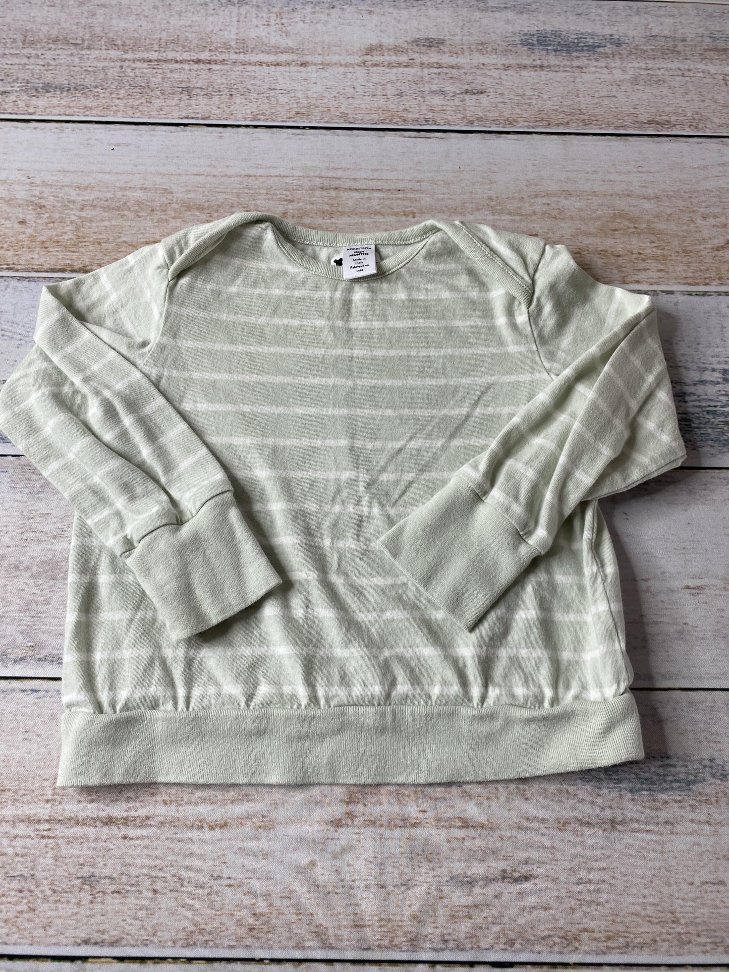 Nordstrom Unisex Mint | White | Stripe Sweater Size: 18-24 months Mint | White | Stripe