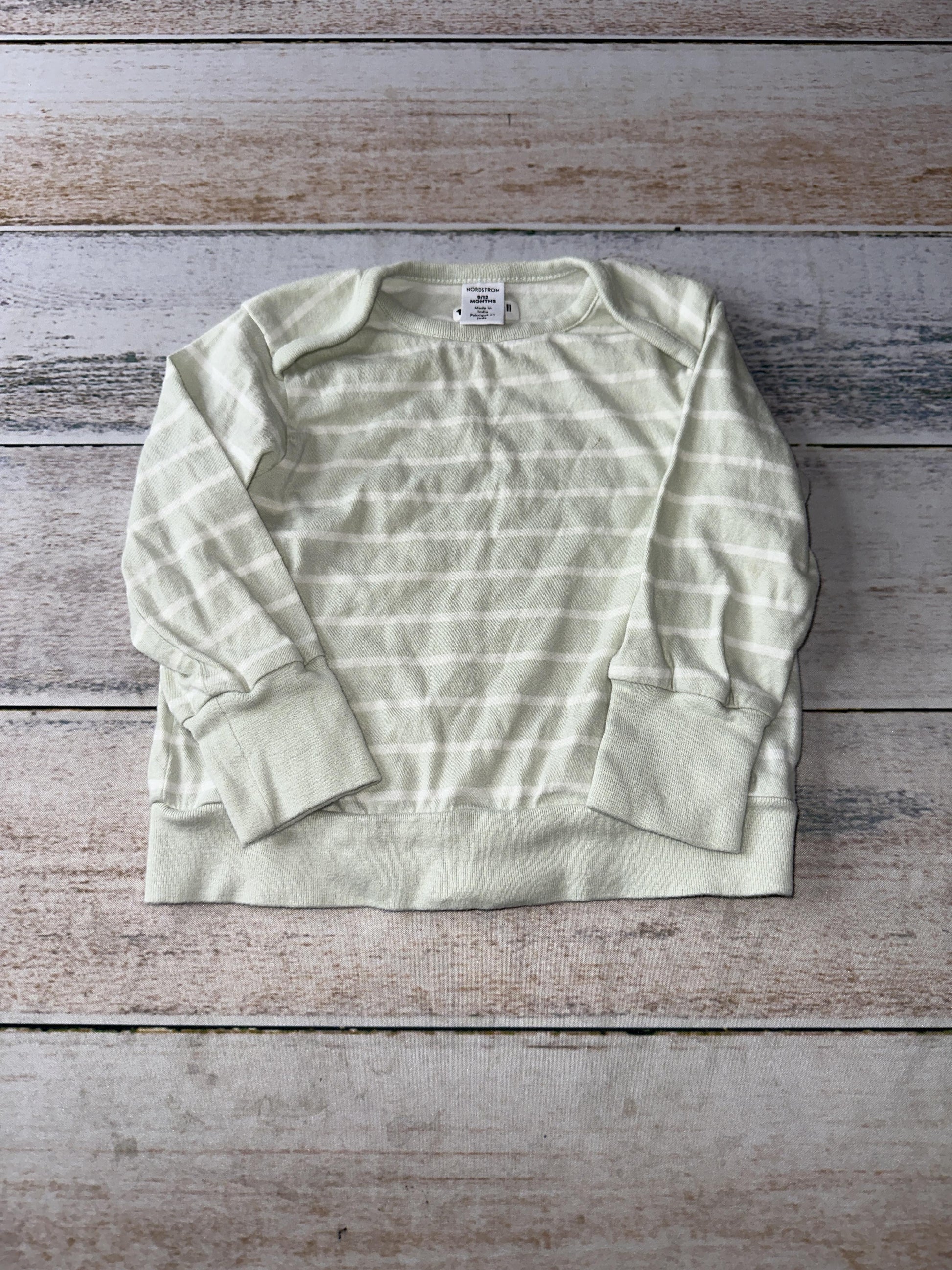 Nordstrom Unisex Mint | White | Stripe Sweater Size: 9-12 Months Mint | White | Stripe
