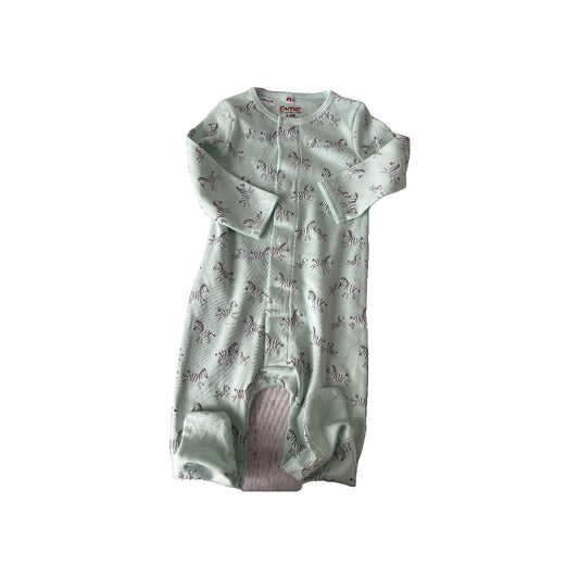 Easy = Magnetic Close Unisex Mint | Zebra Pajamas Size: 3-6 months Mint | Zebra