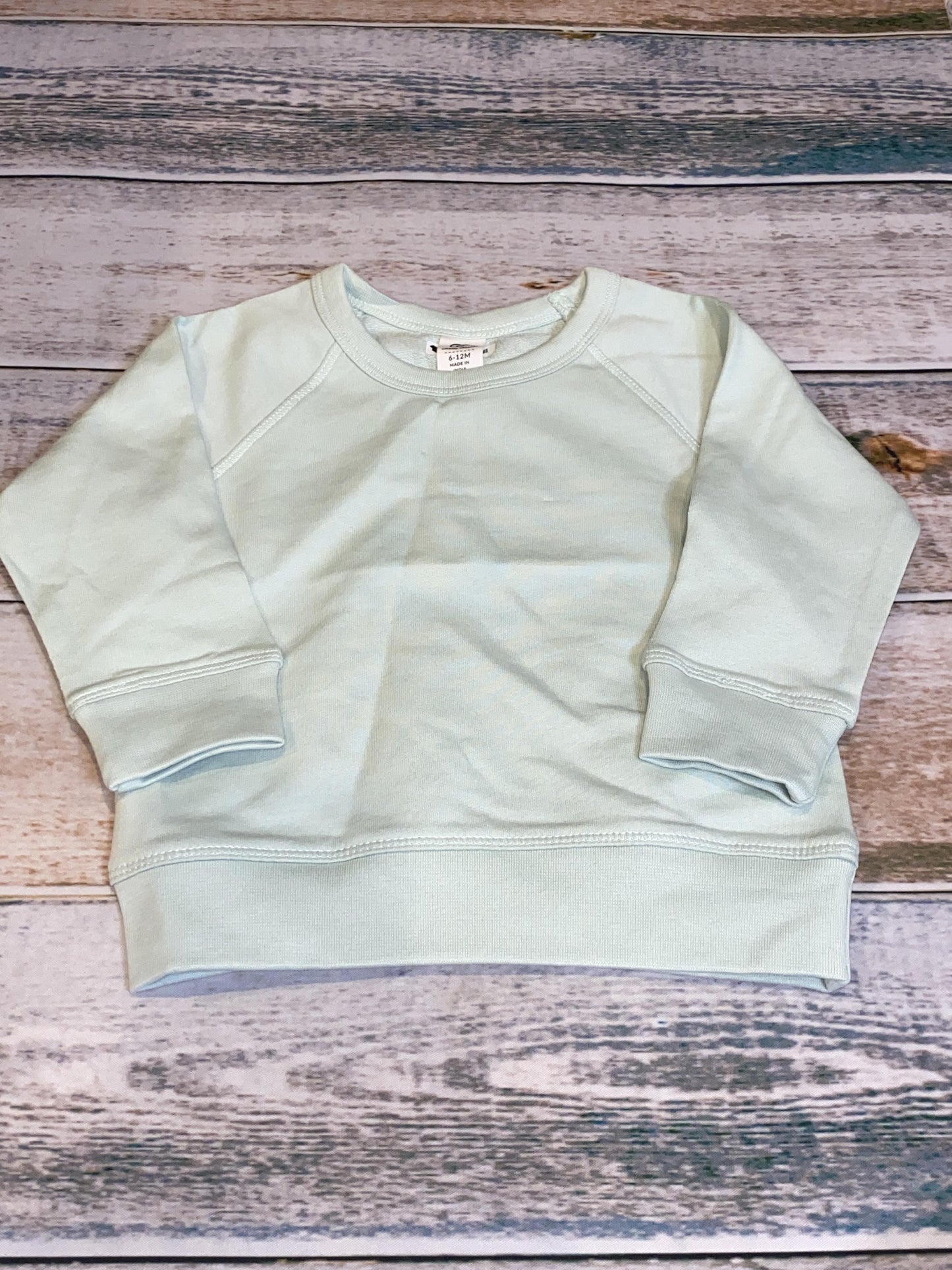 Colored Organics Unisex Mint Sweater Size: 6-12 months Mint