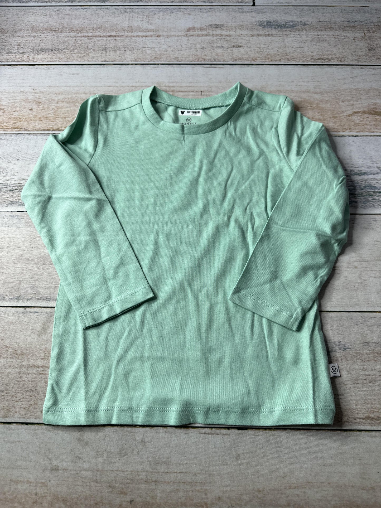 Honest co Unisex Mint Long Sleeve T-Shirt Size: 3T Mint