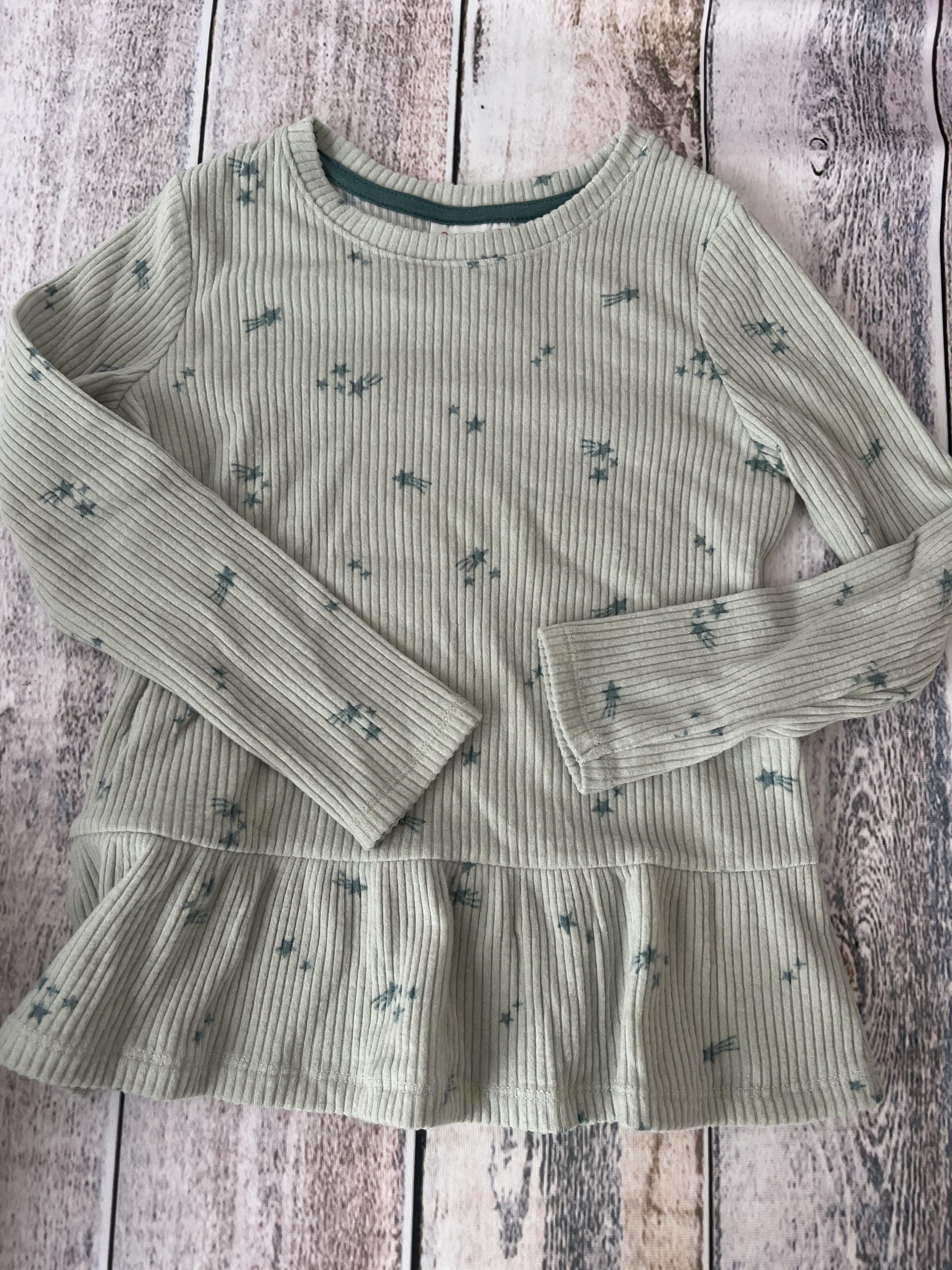Cat & Jack Girls Mint Long Sleeve Shirt Size: 5 Mint