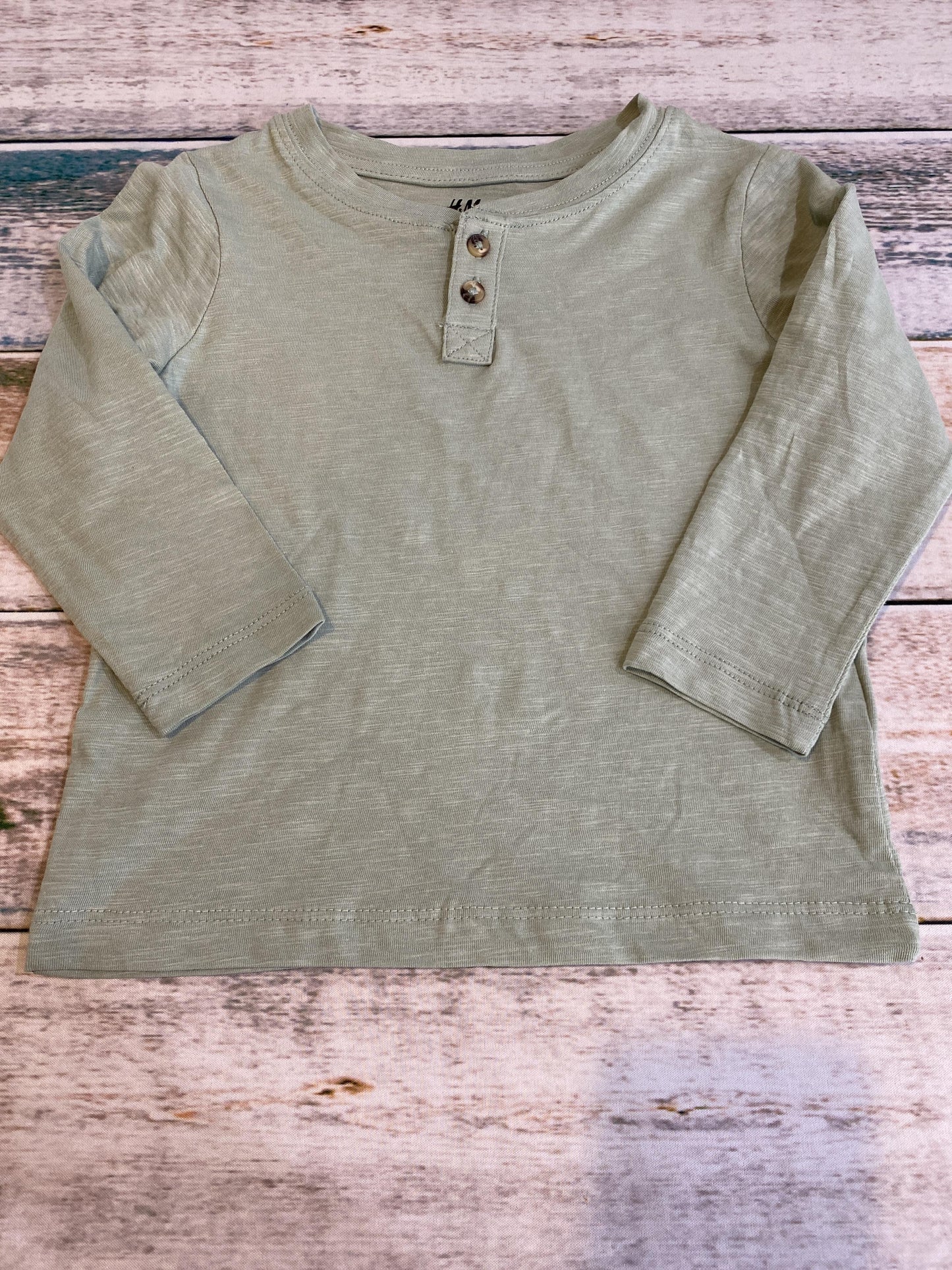 H&M Boys Mint Long Sleeve Shirt Size: 2T Mint