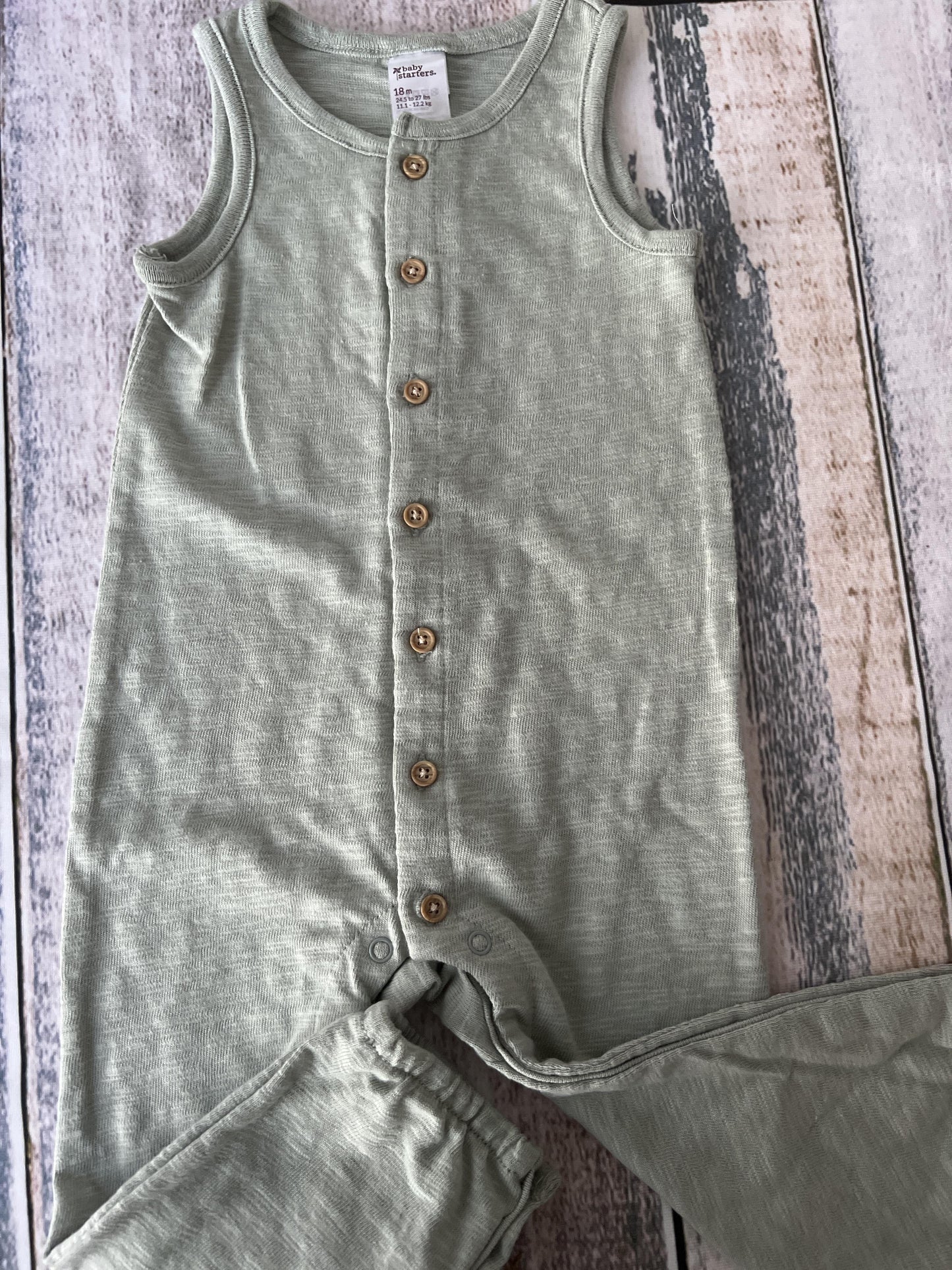 Baby Starters Unisex Mint Romper Size: 18 months Mint