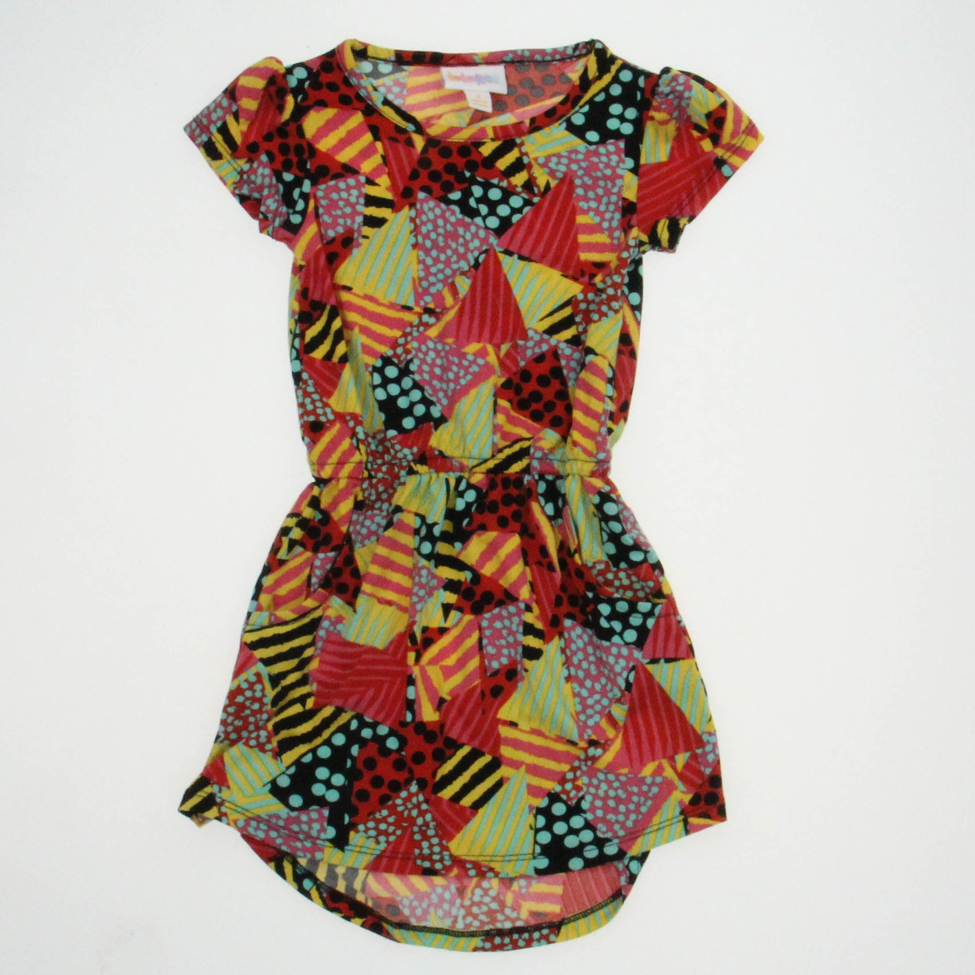 LuLaRoe Girls Multi Color Dress Size: 2T Multi Color