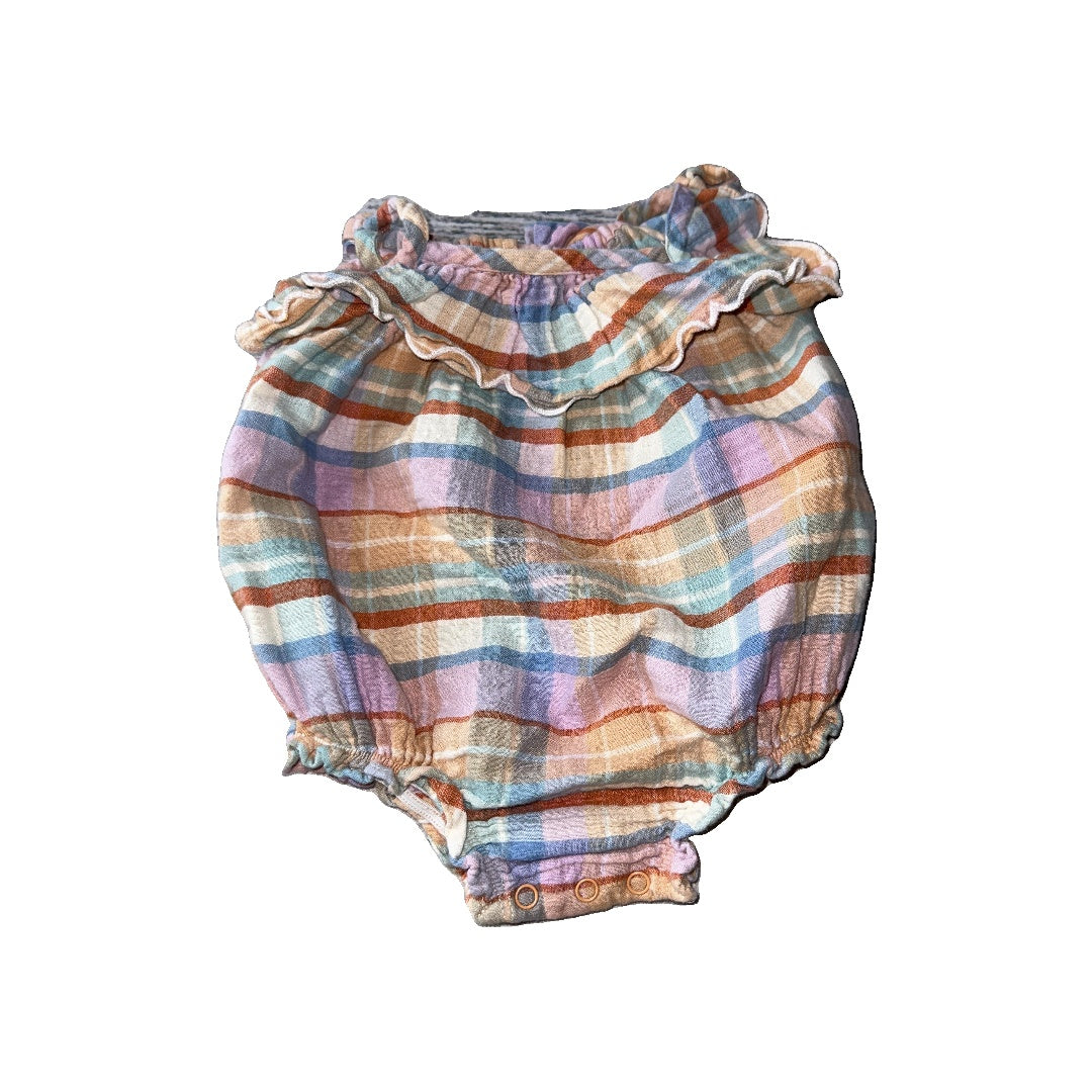 Nordstrom Girls Multi | plaid Romper Size: 9 months Multi | plaid