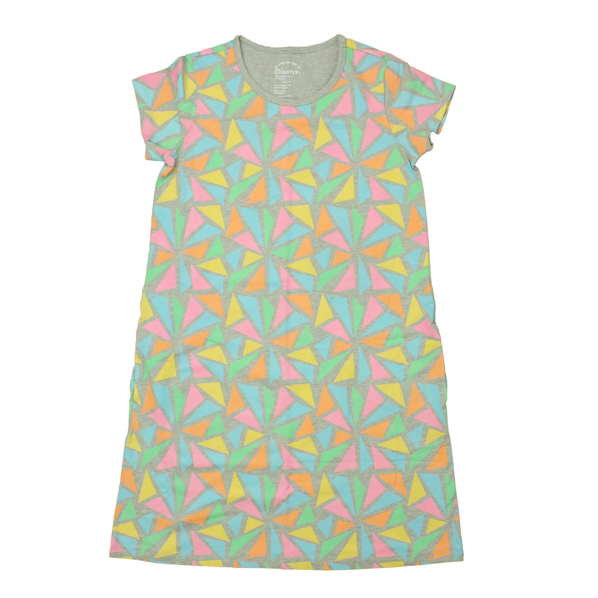 Mightly Girls Multi | Triangles Dress Dress Size: 2T Multi | Triangles Dress