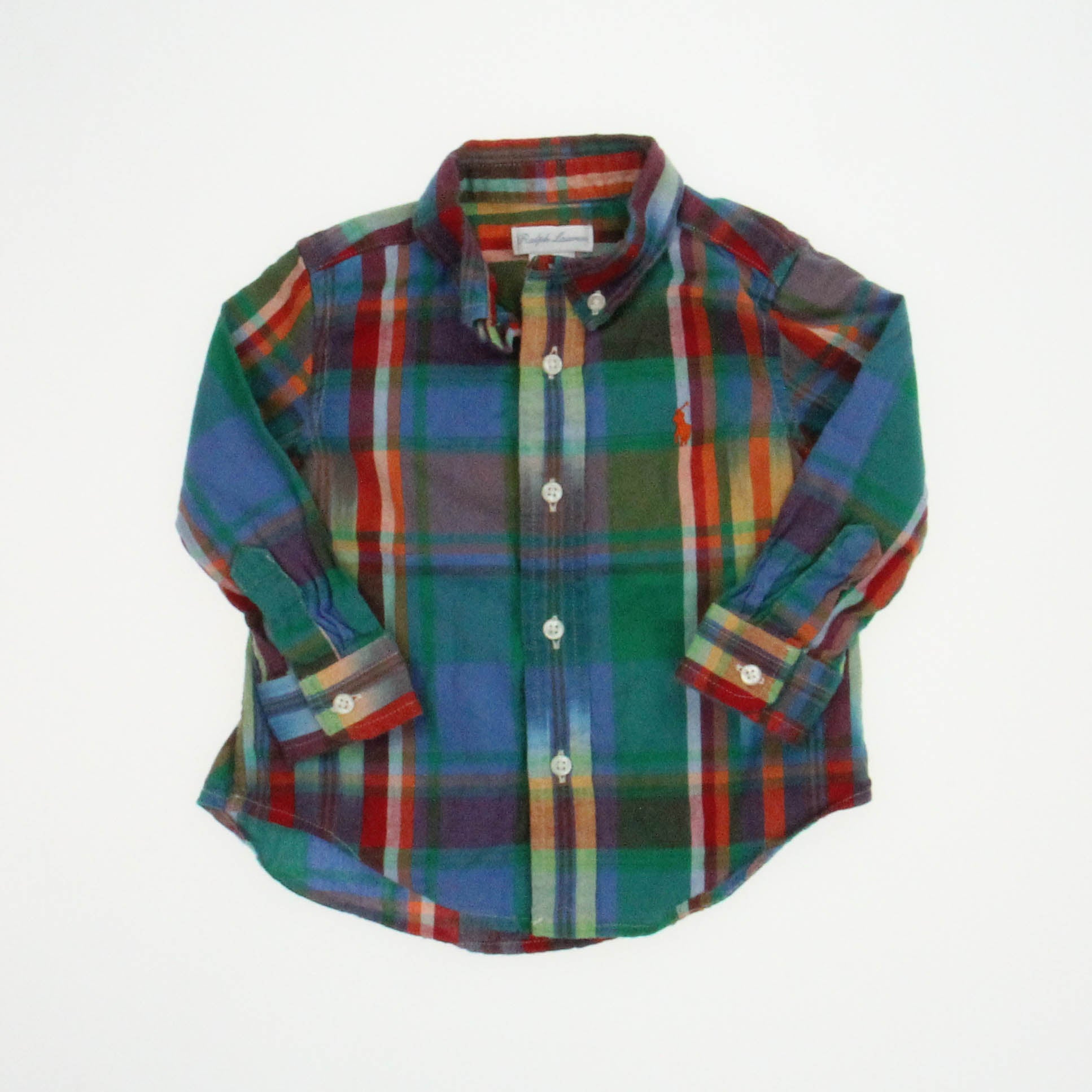 Ralph Lauren Boys Multi Button Down Long Sleeve Size: 12 Months Multi