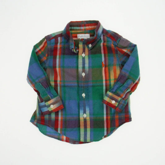 Ralph Lauren Boys Multi Button Down Long Sleeve Size: 12 Months Multi