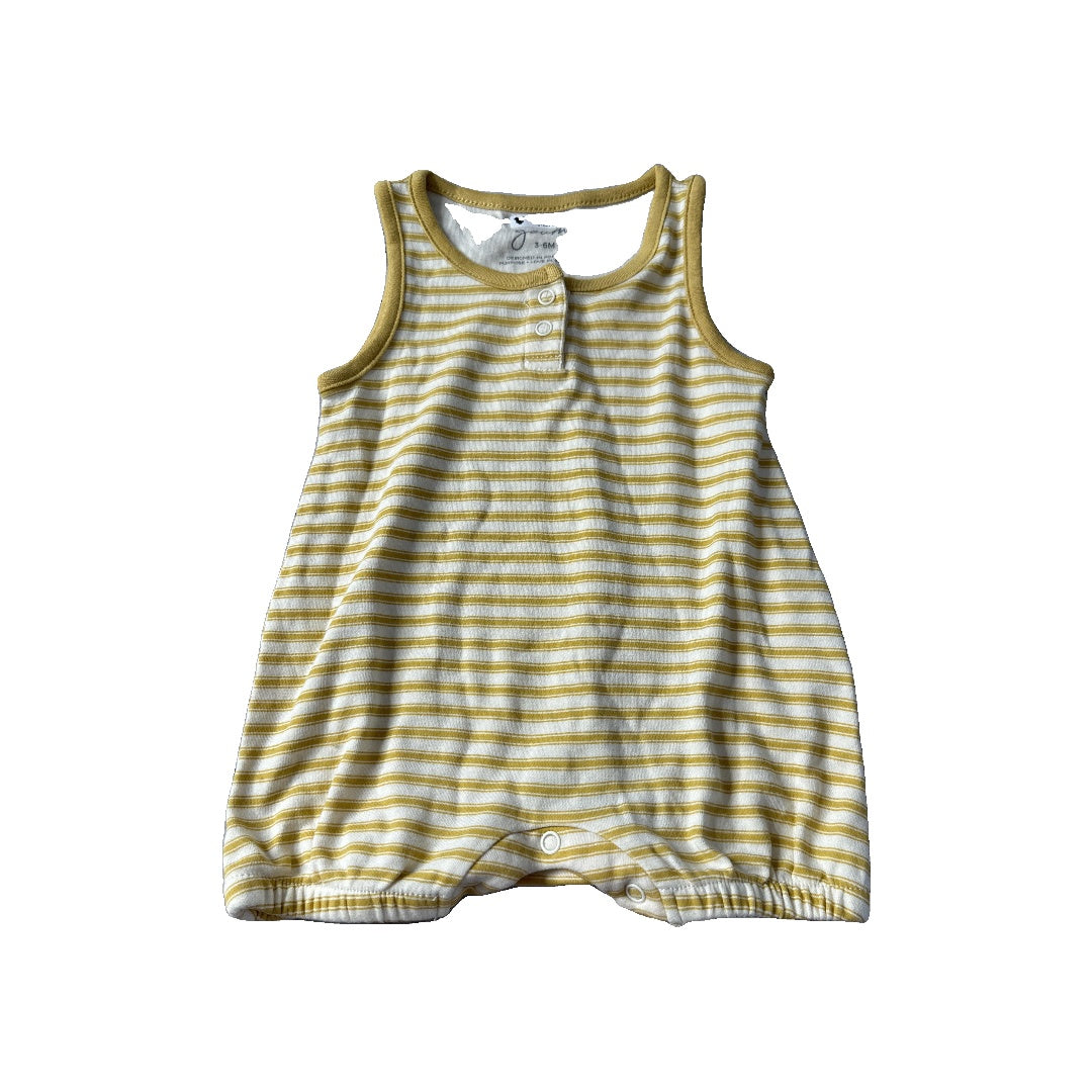 Goumi Boys Mustard | cream Romper Size: 3-6 months Mustard | cream