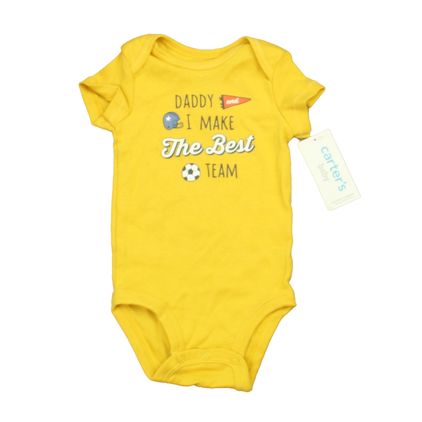 Carter's Boys Mustard "Daddy is the Best" Onesie Size: 3 Months Mustard "Daddy is the Best"