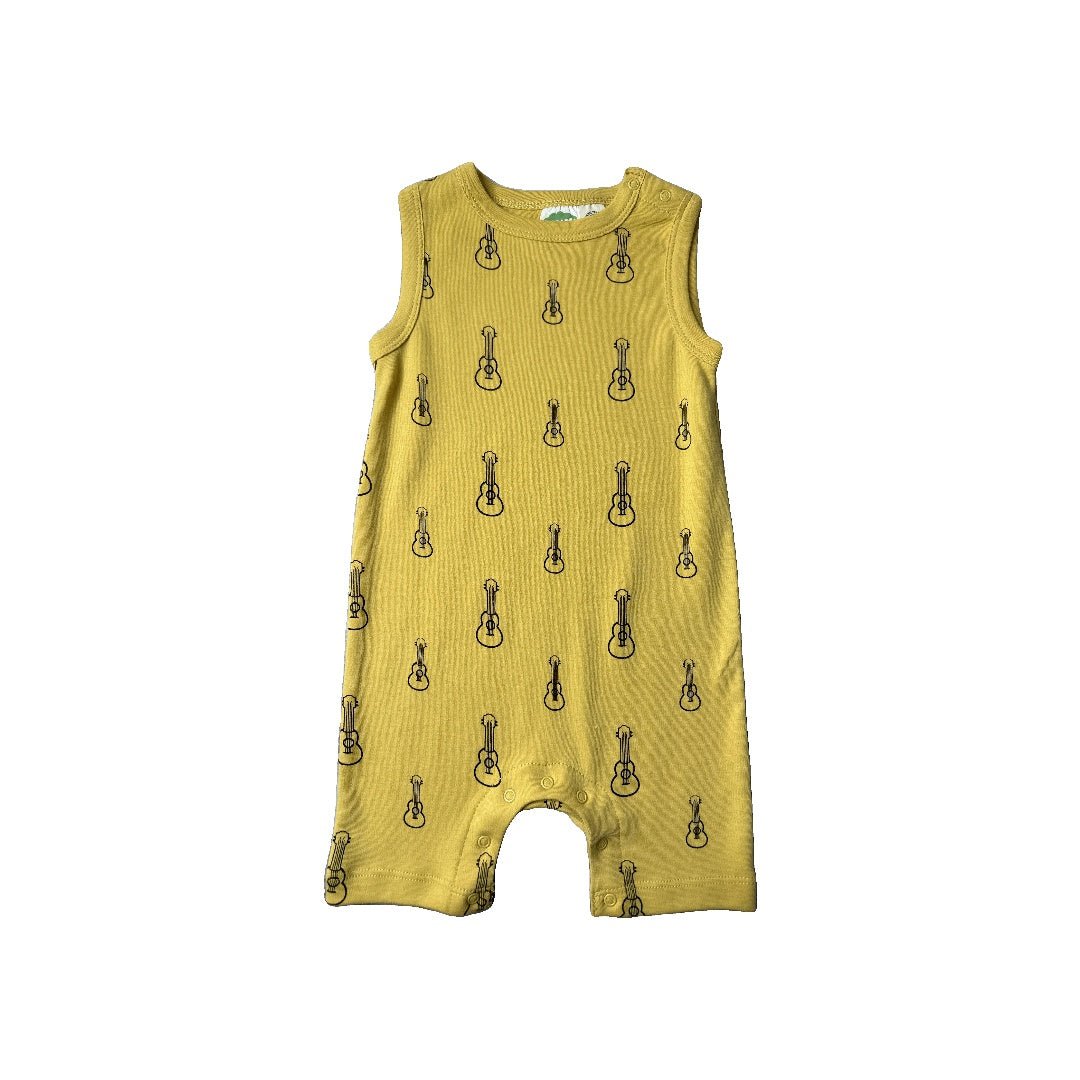 Parade Boys Mustard | guitars Romper Size: 2T Mustard | guitars