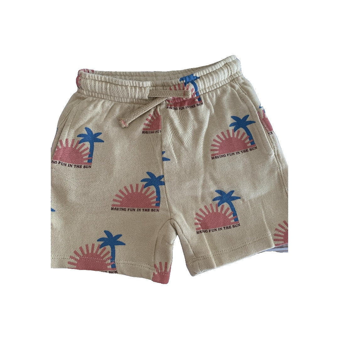 Zara Boys Mustard | Tropical Shorts Size: 12-18 months Mustard | Tropical