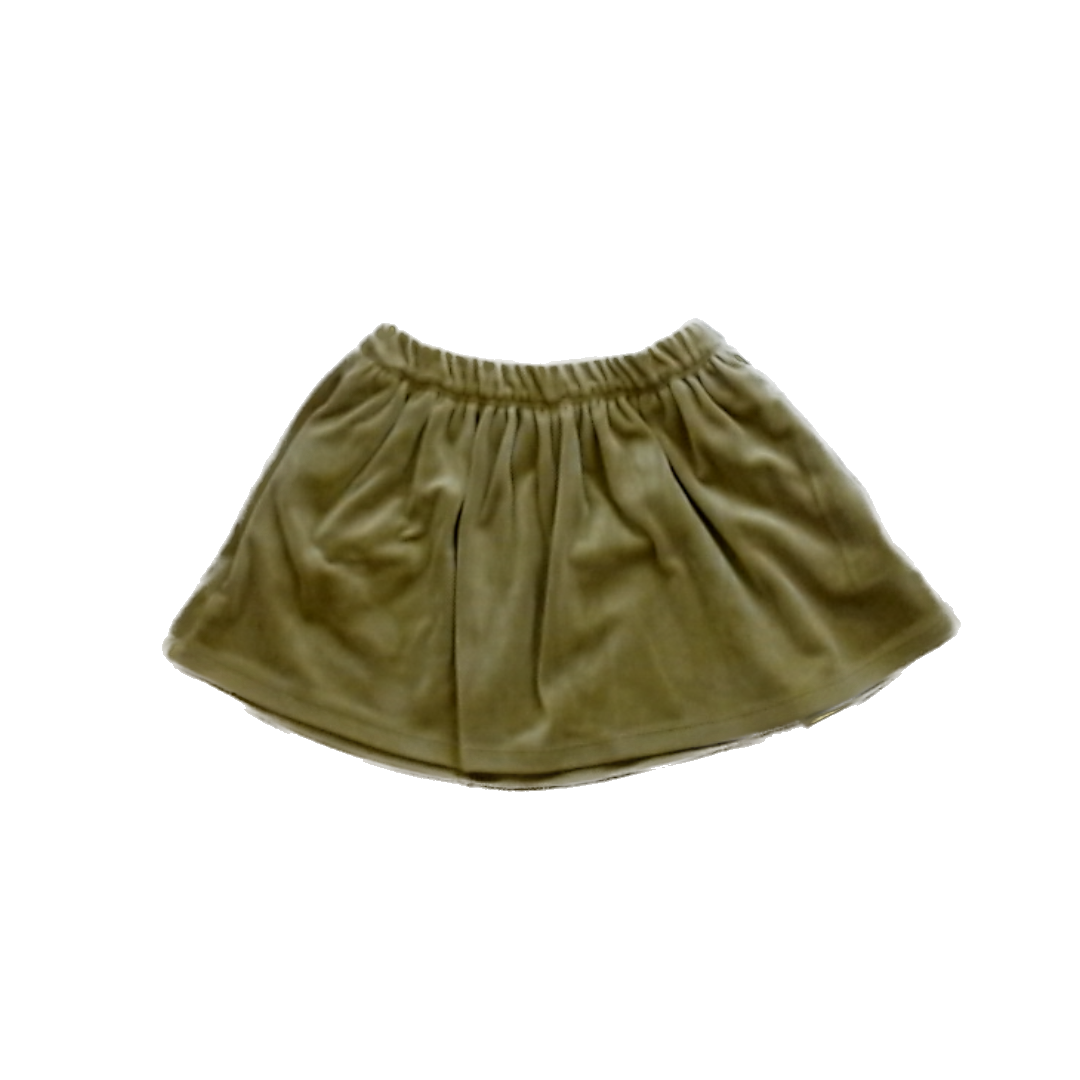 Tea Collection Girls Mustard Velvet Skirt Size: 3T Mustard Velvet