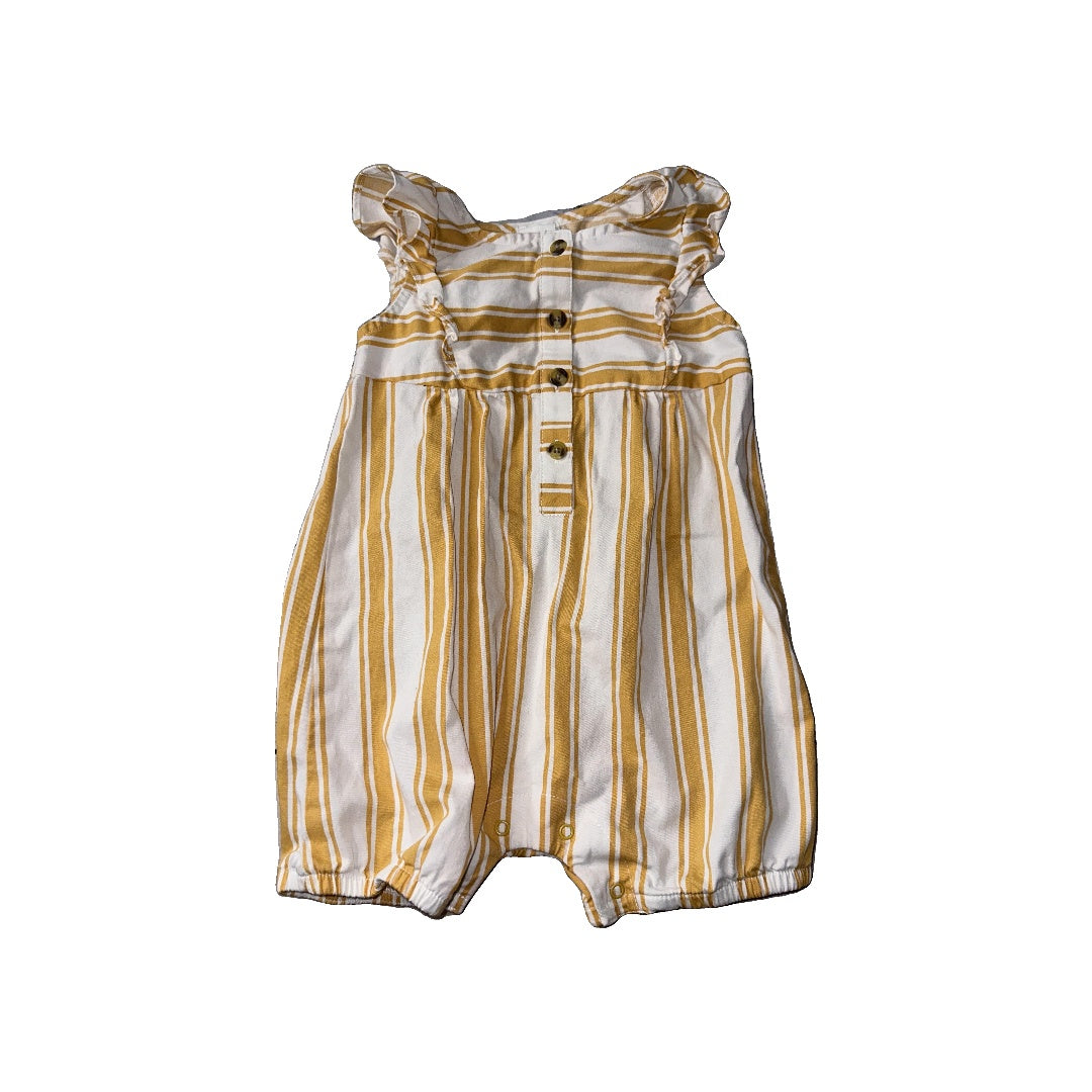 Firsts Girls Mustard | White | Stripe Romper Size: 18 months Mustard | White | Stripe
