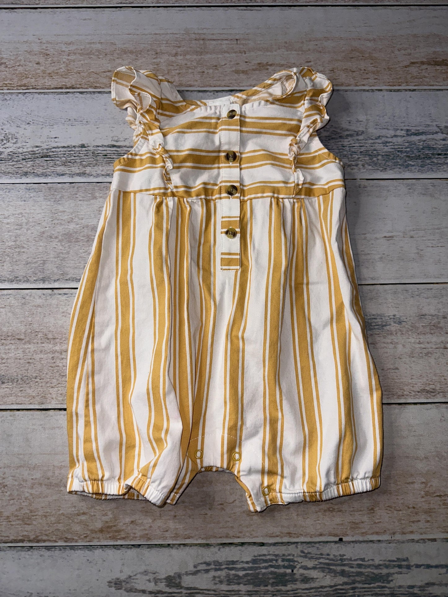 Firsts Girls Mustard | White | Stripe Romper Size: 18 months Mustard | White | Stripe