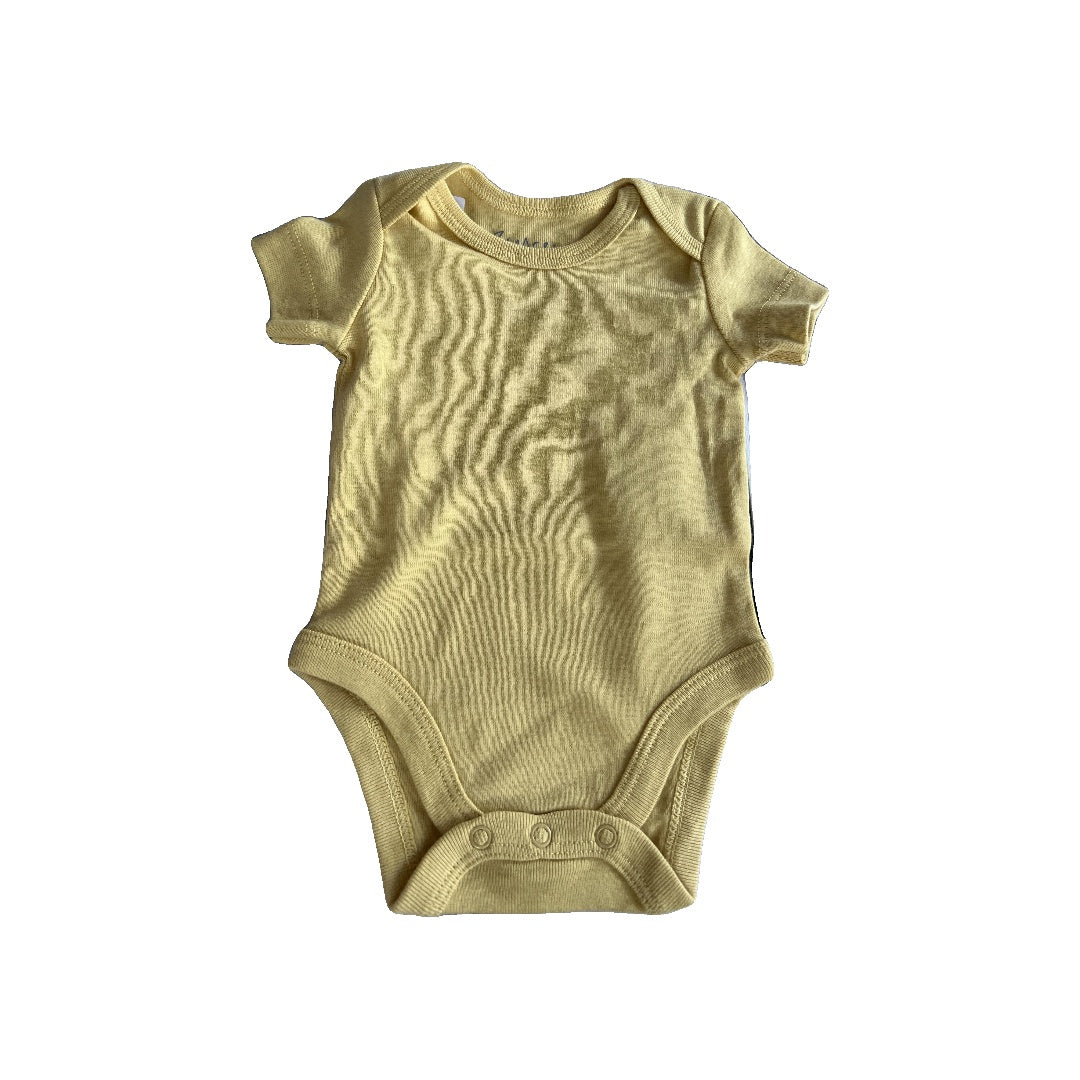 Mac and Moon Unisex Mustard Onesie Size: Newborn Mustard