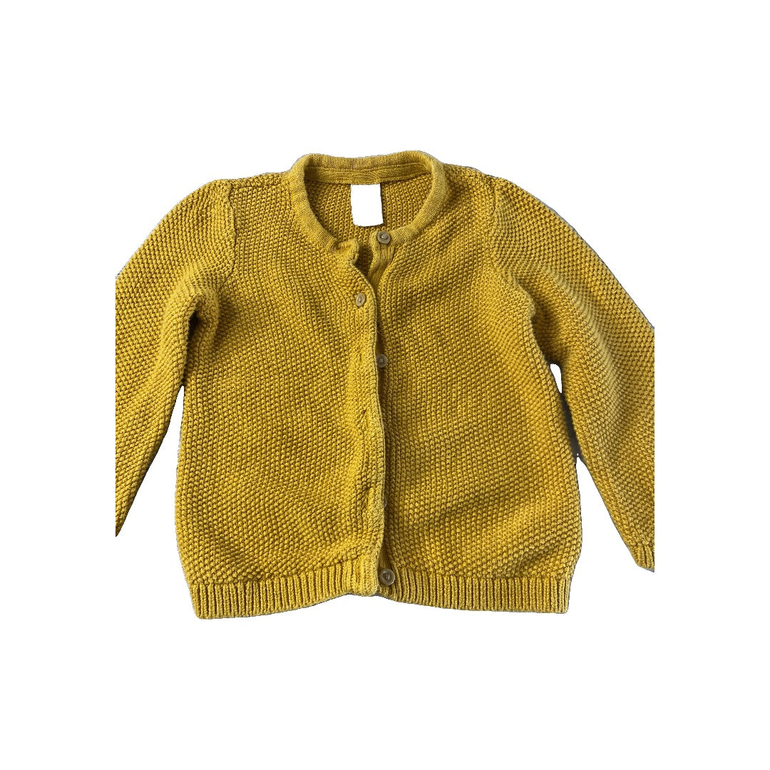 H&M Girls Mustard Sweater Size: 12-18 months Mustard