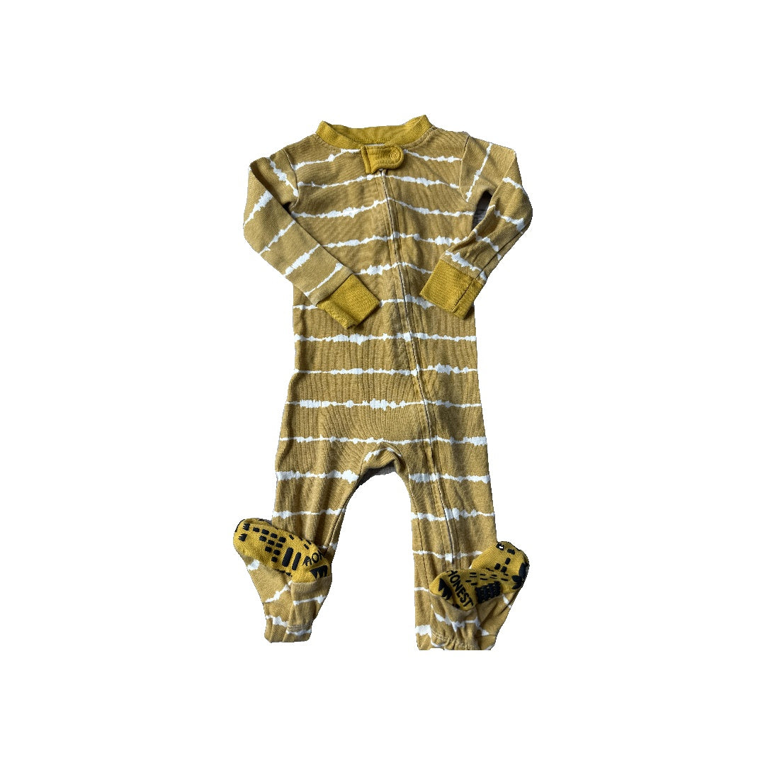Honest Co Unisex Mustard Pajamas Size: 9-12 Months Mustard