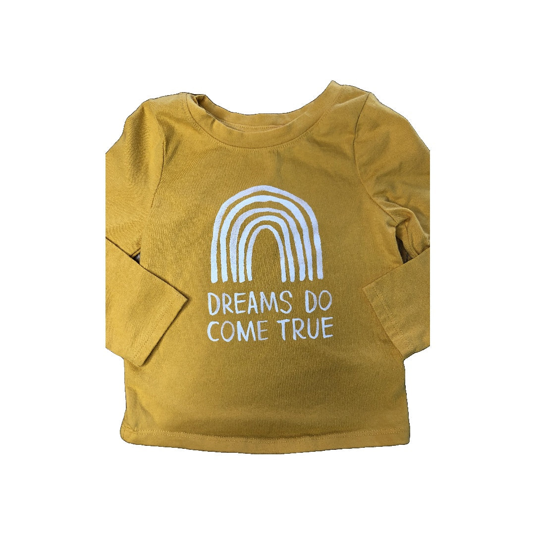 Cat & Jack Girls Mustard Long Sleeve T-Shirt Size: 18 months Mustard