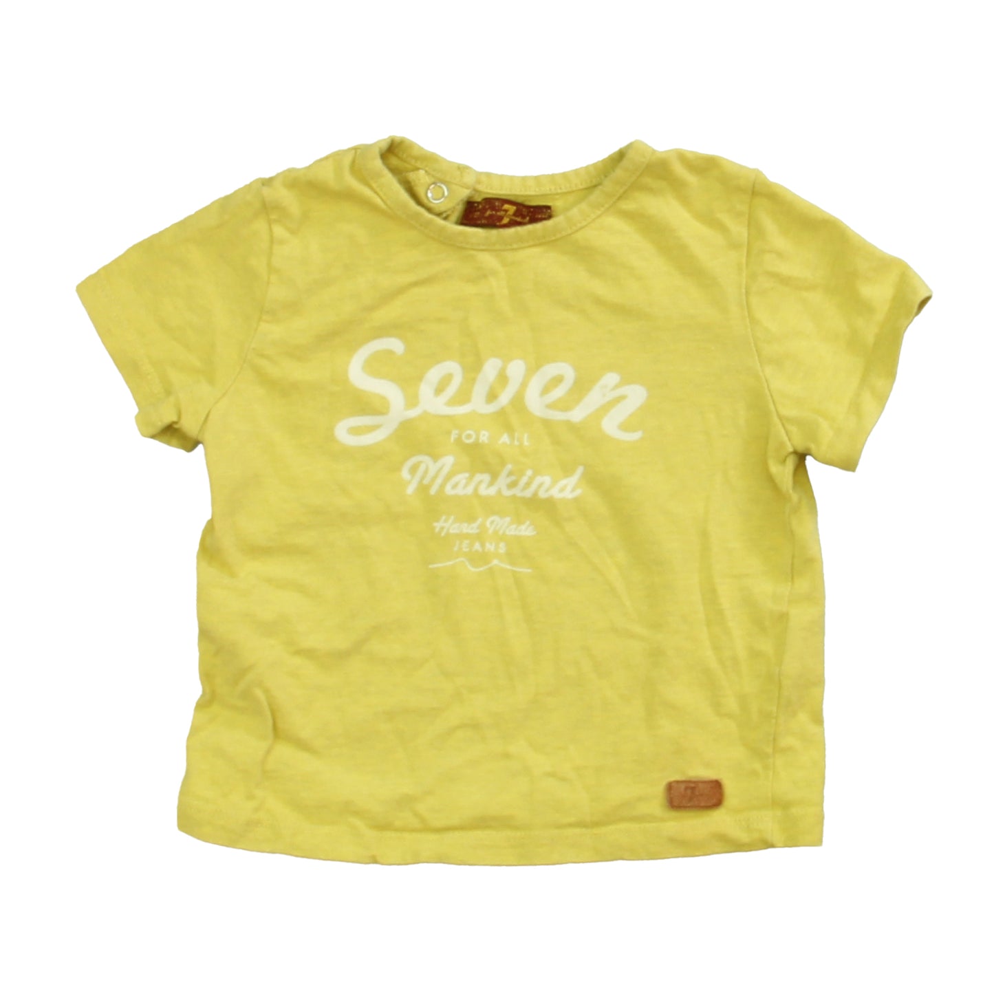 7 for all Mankind Boys Mustard T-Shirt Size: 12 Months