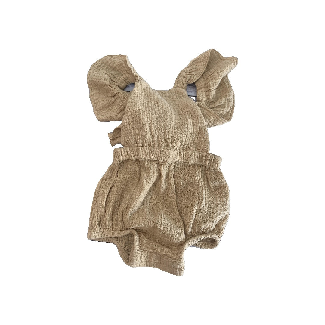 The Simple Folk Girls Mustard Romper Size: 0-3 months Mustard