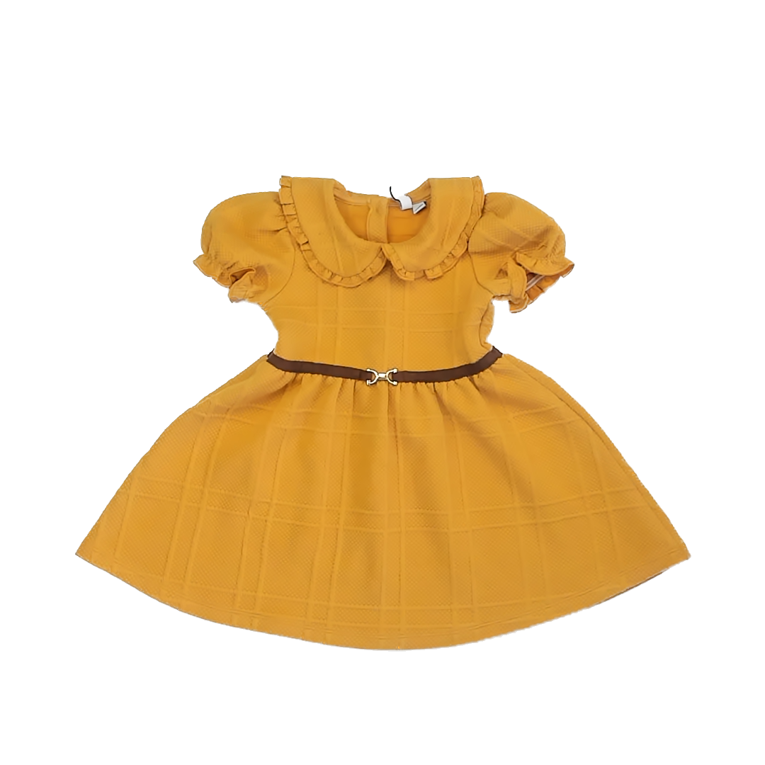 Janie and Jack Girls Mustard Dress Size: 3T Mustard