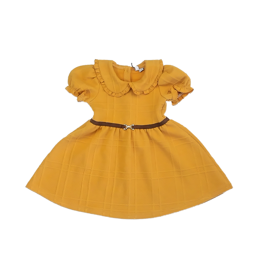 Janie and Jack Girls Mustard Dress Size: 3T Mustard
