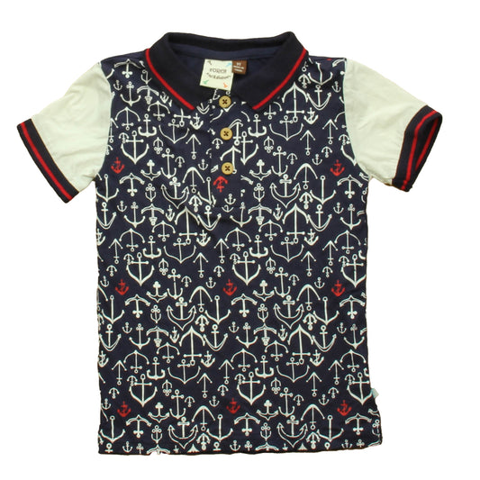 Fore! Axel & Hudson Girls Navy Anchors Polo Shirt Size: 3T Navy Anchors