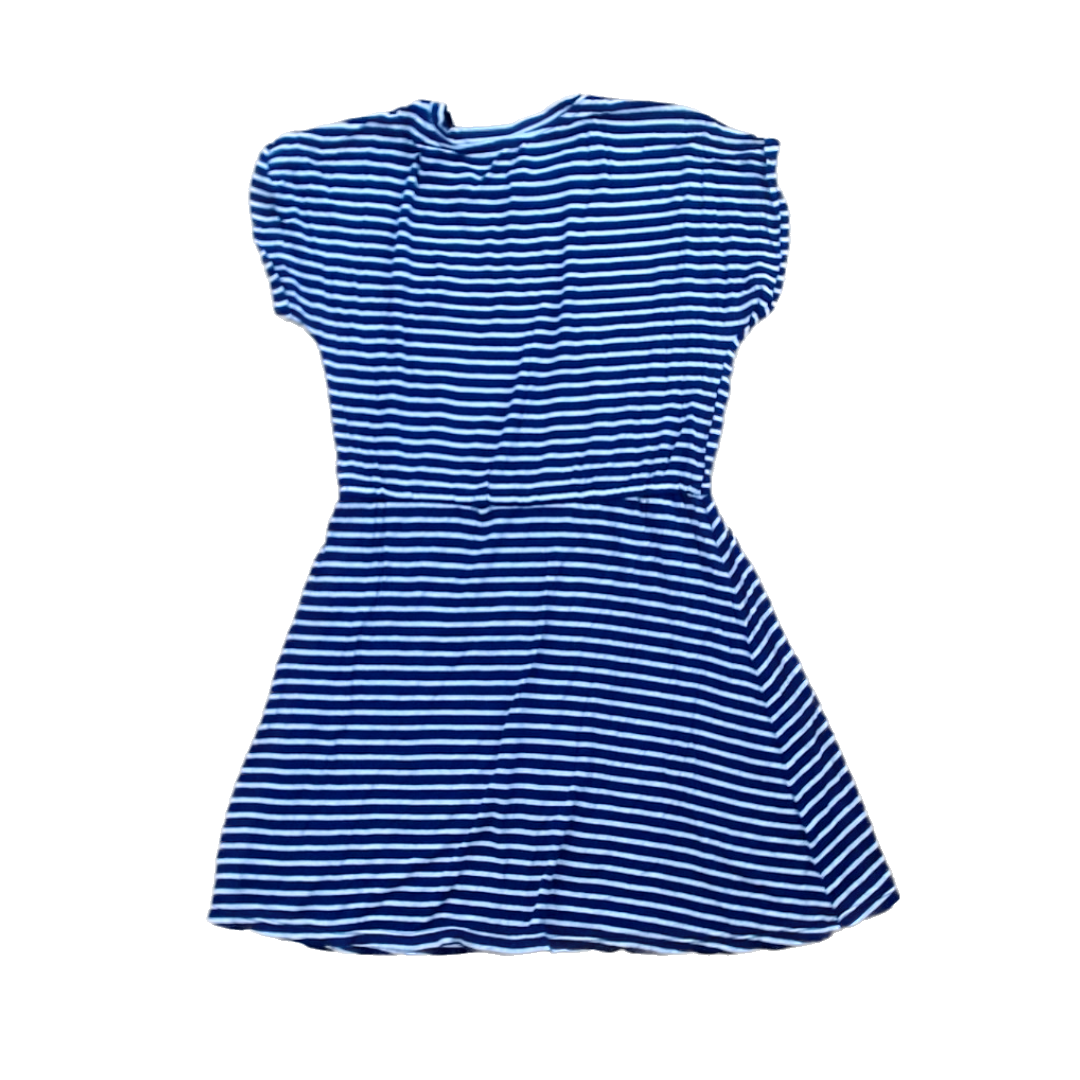 Rockets Of Awesome Girls Navy and White Stripe Dress Size: 8 Years Navy and White Stripe