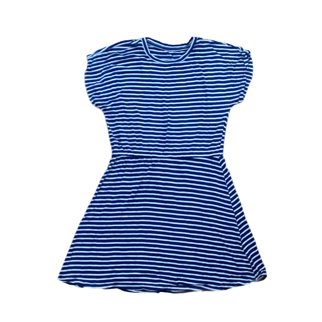 Rockets Of Awesome Girls Navy and White Stripe Dress Size: 8 Years Navy and White Stripe