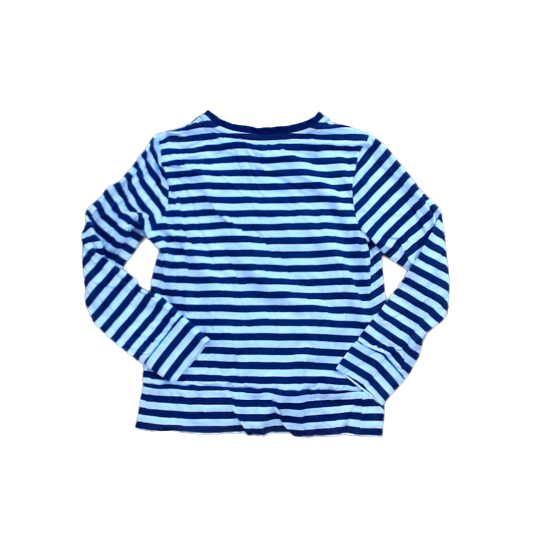 Rockets Of Awesome Girls Navy and White Stripes | MOOD Long Sleeve T-Shirt Size: 7 - 12 Years Navy and White Stripes | MOOD