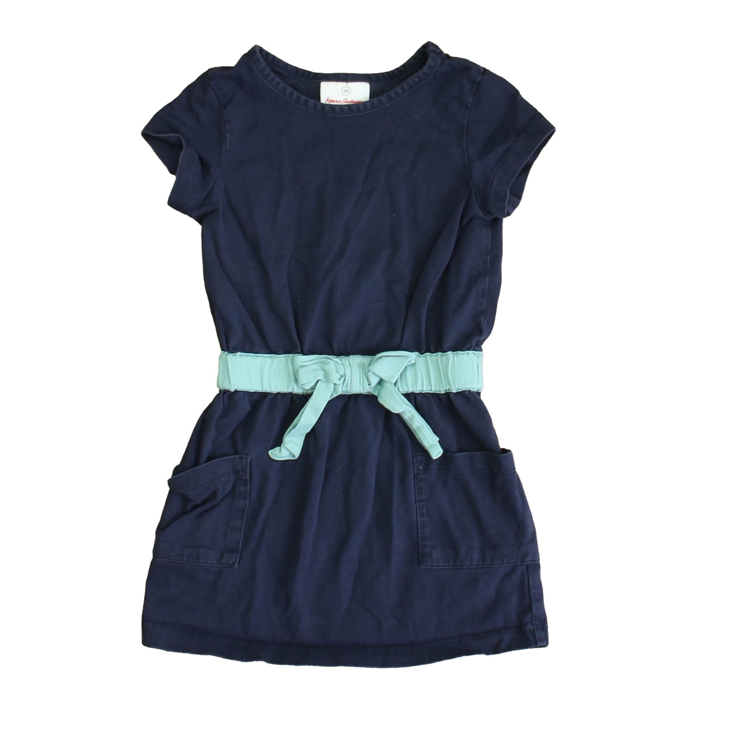 Pre-owned - Fair: Hanna Andersson Girls Navy | Aqua Dress size: 3T