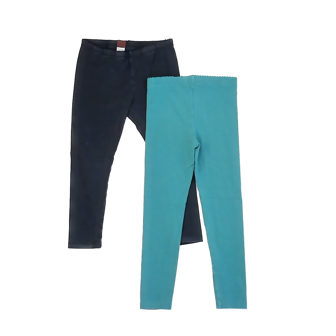 Tea Collection Girls Navy | Aqua Leggings Size: 6 Years Navy | Aqua