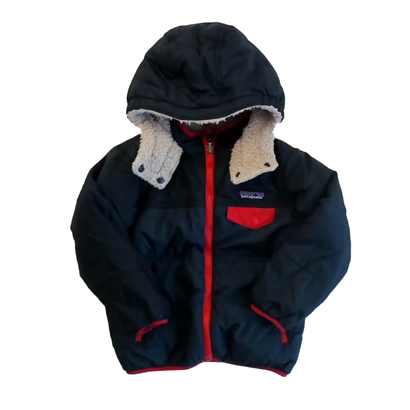 Patagonia Boys Navy | Beige Jacket Size: 4T Navy | Beige